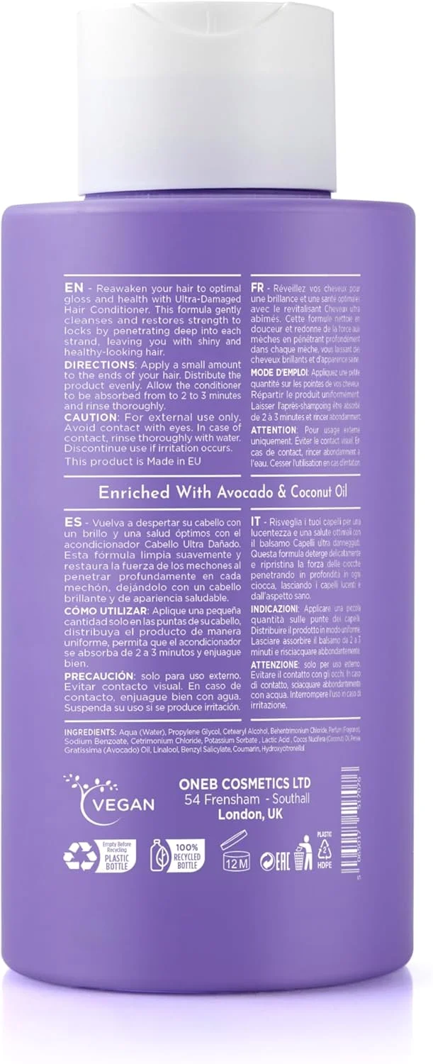 نرم کننده موهای فوق آسیب دیده 1B Remedy حجم 475 میلی لیتر - حاوی روغن آووکادو و نارگیل | ترمیم عمقی و درخشش | احیا کننده استحکام موهای خشک، شکننده و تحت درمان شیمیایی | فرمول مغذی و صاف کننده نرم کننده موهای فوق آسیب دیده 1B Remedy حجم 475 میلی لیتر - حاوی روغن آووکادو و نارگیل | ترمیم عمقی و درخشش | احیا کننده استحکام موهای خشک، شکننده و تحت درمان شیمیایی | فرمول مغذی و صاف کننده