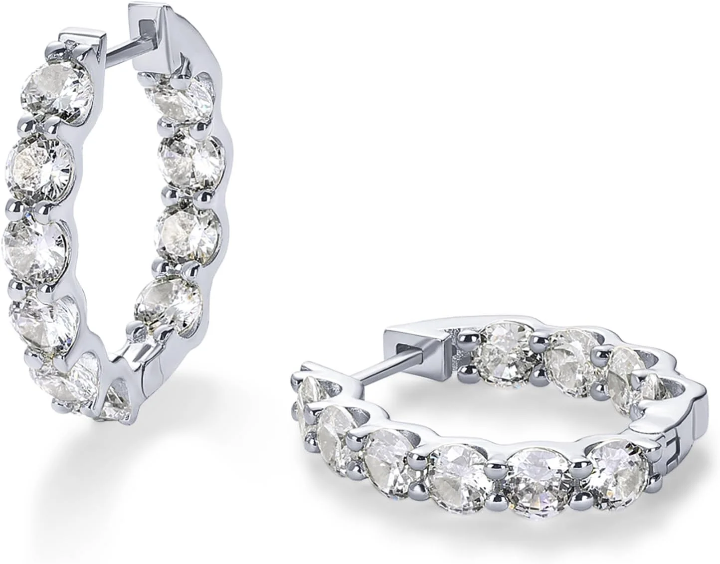 گوشواره های حلقه ای بیضی شکل زنانه پاوی با روکش طلای 14 عیار و نگین های زیرکونیا گوشواره های حلقه ای بیضی شکل زنانه پاوی با روکش طلای 14 عیار و نگین های زیرکونیا