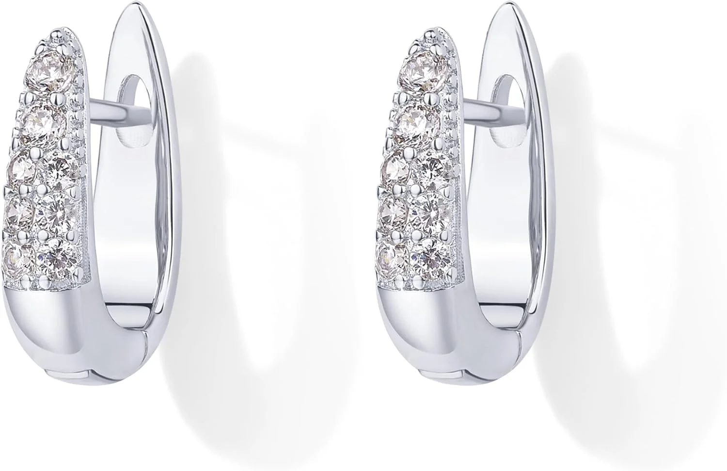 گوشواره های حلقه ای U شکل با روکش طلای 18 عیار و نگین های زیرکونیا مکعبی | گوشواره های بغل گوش CZ ضد حساسیت برای زنان گوشواره های حلقه ای U شکل با روکش طلای 18 عیار و نگین های زیرکونیا مکعبی | گوشواره های بغل گوش CZ ضد حساسیت برای زنان