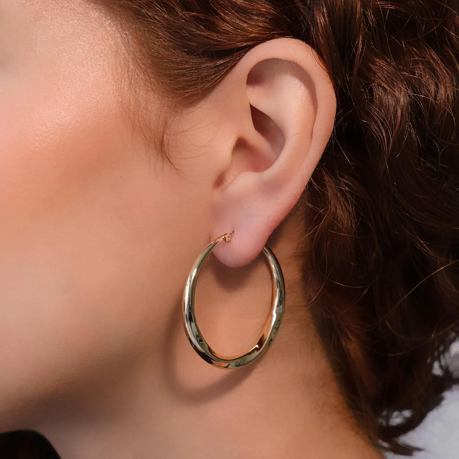 گوشواره حلقه ای زنانه DKNY مدل Med Twist