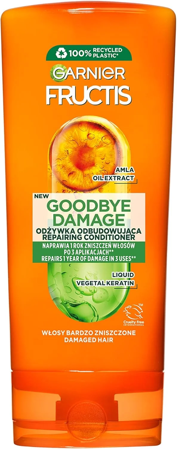 نرم کننده مو گارنیر Fructis Goodbye Damage برای موهای به شدت آسیب دیده، تقویت کننده، مغذی و محافظت کننده، 200 میلی لیتر