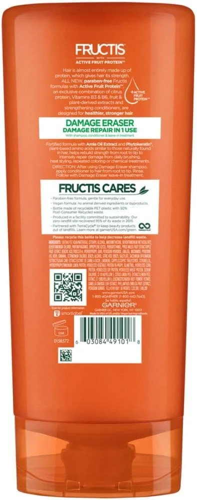 نرم کننده مو ترمیم کننده موهای آسیب دیده گارنیه Fructis، 621 میلی لیتر نرم کننده مو ترمیم کننده موهای آسیب دیده گارنیه Fructis، 621 میلی لیتر