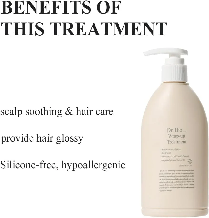 نرم کننده مو دکتر بایو مدل Wrap-Up حجم 250 میلی لیتر، بدون سولفات | درمان ترمیم کننده مو برای موهای آسیب دیده | مرطوب کننده مو برای پوست سر خشک مناسب انواع مو | مراقبت موی آبرسان و تقویت کننده کره ای نرم کننده مو دکتر بایو مدل Wrap-Up حجم 250 میلی لیتر، بدون سولفات | درمان ترمیم کننده مو برای موهای آسیب دیده | مرطوب کننده مو برای پوست سر خشک مناسب انواع مو | مراقبت موی آبرسان و تقویت کننده کره ای