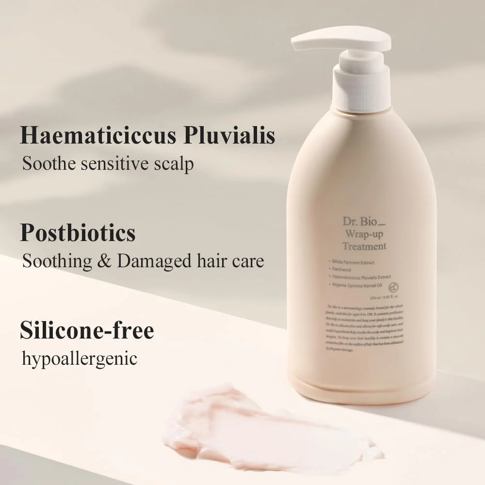 نرم کننده مو دکتر بایو مدل Wrap-Up حجم 250 میلی لیتر، بدون سولفات | درمان ترمیم کننده مو برای موهای آسیب دیده | مرطوب کننده مو برای پوست سر خشک مناسب انواع مو | مراقبت موی آبرسان و تقویت کننده کره ای نرم کننده مو دکتر بایو مدل Wrap-Up حجم 250 میلی لیتر، بدون سولفات | درمان ترمیم کننده مو برای موهای آسیب دیده | مرطوب کننده مو برای پوست سر خشک مناسب انواع مو | مراقبت موی آبرسان و تقویت کننده کره ای