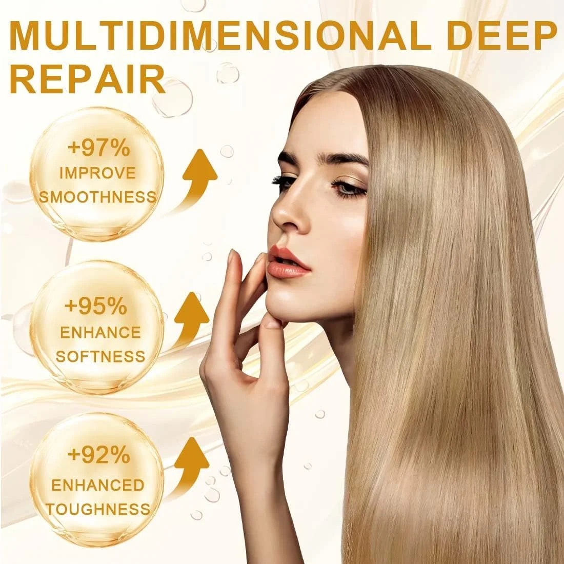 نرم کننده مو 250 میلی لیتری GNHG، نرم کننده مو شماره 5، ترمیم کننده، تقویت کننده، مرطوب کننده، مناسب برای انواع مو