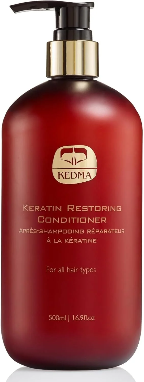 نرم کننده ترمیم کننده کراتین Kedma - برای موهای آسیب دیده و رنگ شده - صاف کننده، مغذی و محافظت کننده - فاقد سولفات، پارابن و سیلیکون - 500 میلی لیتر