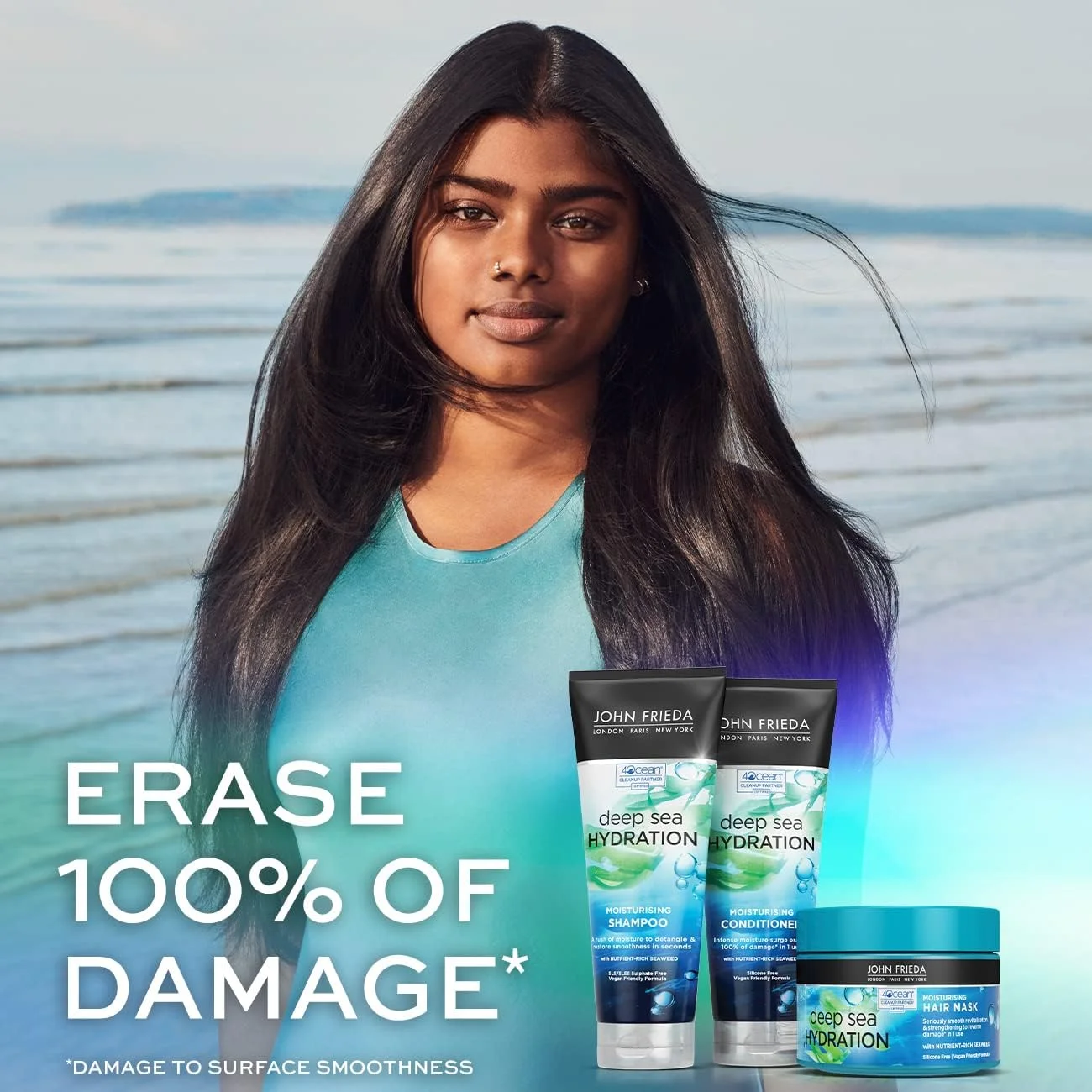 نرم کننده آبرسان موهای خشک و آسیب دیده جان فریدا مدل Deep Sea Hydration، 250 میلی لیتر نرم کننده آبرسان موهای خشک و آسیب دیده جان فریدا مدل Deep Sea Hydration، 250 میلی لیتر