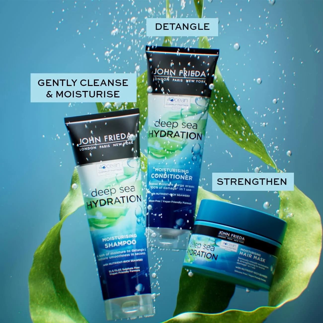 نرم کننده آبرسان موهای خشک و آسیب دیده جان فریدا مدل Deep Sea Hydration، 250 میلی لیتر نرم کننده آبرسان موهای خشک و آسیب دیده جان فریدا مدل Deep Sea Hydration، 250 میلی لیتر