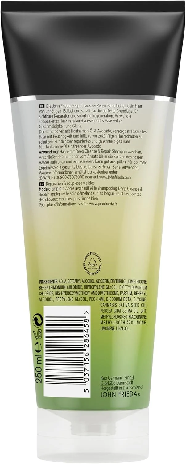 نرم کننده پاک کننده عمیق و ترمیم کننده مو جان فریدا - حجم: 250 میلی لیتر - ترمیم و لطافت قابل مشاهده - برای موهای آسیب دیده نرم کننده پاک کننده عمیق و ترمیم کننده مو جان فریدا - حجم: 250 میلی لیتر - ترمیم و لطافت قابل مشاهده - برای موهای آسیب دیده