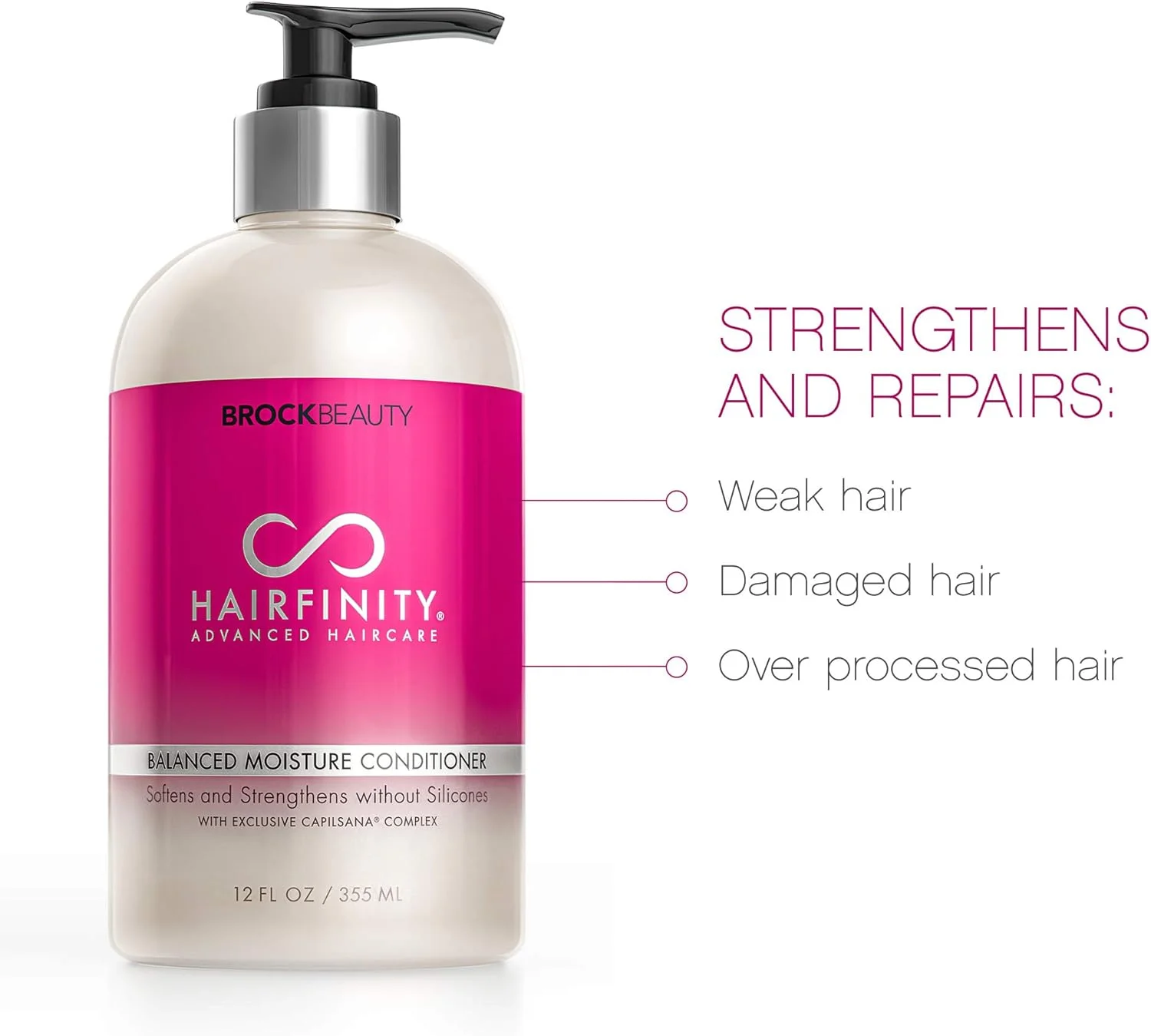 نرم کننده موی بیوتین Hairfinity Balanced Moisture - فرمول رشد بدون سیلیکون و سولفات - درمان موهای آسیب دیده، خشک، مجعد یا وز شده - ضخیم کننده موهای نازک، ایمن برای موهای رنگ شده 355 میلی لیتر نرم کننده موی بیوتین Hairfinity Balanced Moisture - فرمول رشد بدون سیلیکون و سولفات - درمان موهای آسیب دیده، خشک، مجعد یا وز شده - ضخیم کننده موهای نازک، ایمن برای موهای رنگ شده 355 میلی لیتر