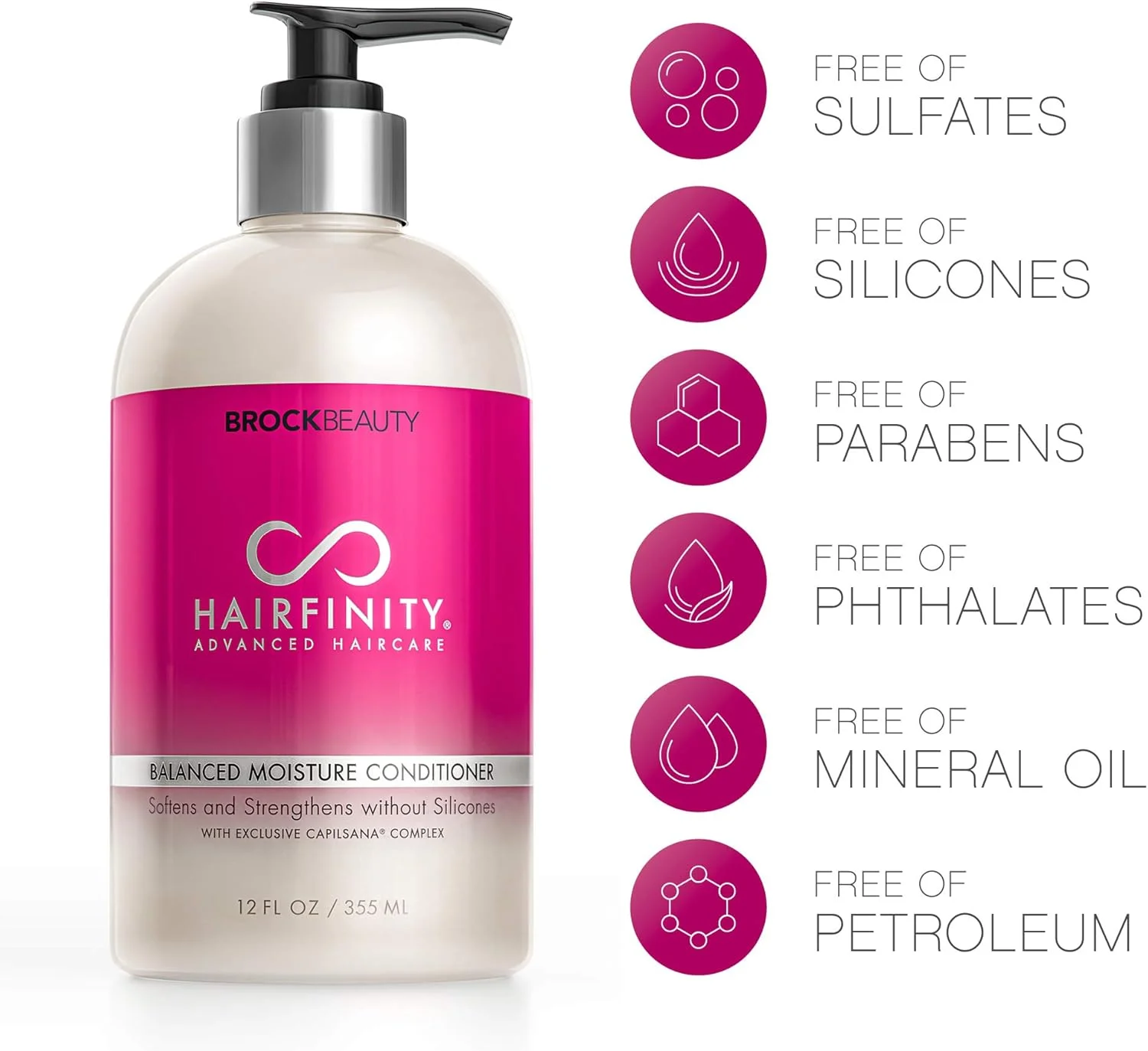 نرم کننده موی بیوتین Hairfinity Balanced Moisture - فرمول رشد بدون سیلیکون و سولفات - درمان موهای آسیب دیده، خشک، مجعد یا وز شده - ضخیم کننده موهای نازک، ایمن برای موهای رنگ شده 355 میلی لیتر نرم کننده موی بیوتین Hairfinity Balanced Moisture - فرمول رشد بدون سیلیکون و سولفات - درمان موهای آسیب دیده، خشک، مجعد یا وز شده - ضخیم کننده موهای نازک، ایمن برای موهای رنگ شده 355 میلی لیتر