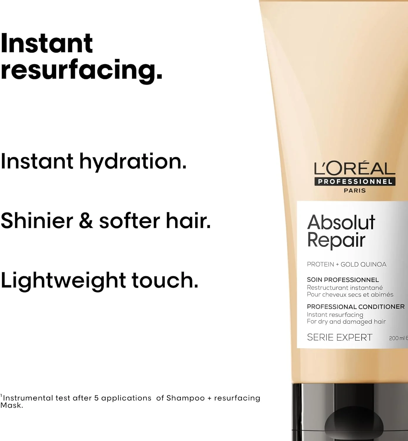 لورآل پروفشنال | نرم کننده ترمیم کننده مطلق | برای موهای خشک و آسیب دیده | ترمیم و آبرسانی موهای خشک و آسیب دیده | حاوی کینوا طلایی و پروتئین | سری اکسپرت | 200 میلی لیتر لورآل پروفشنال | نرم کننده ترمیم کننده مطلق | برای موهای خشک و آسیب دیده | ترمیم و آبرسانی موهای خشک و آسیب دیده | حاوی کینوا طلایی و پروتئین | سری اکسپرت | 200 میلی لیتر