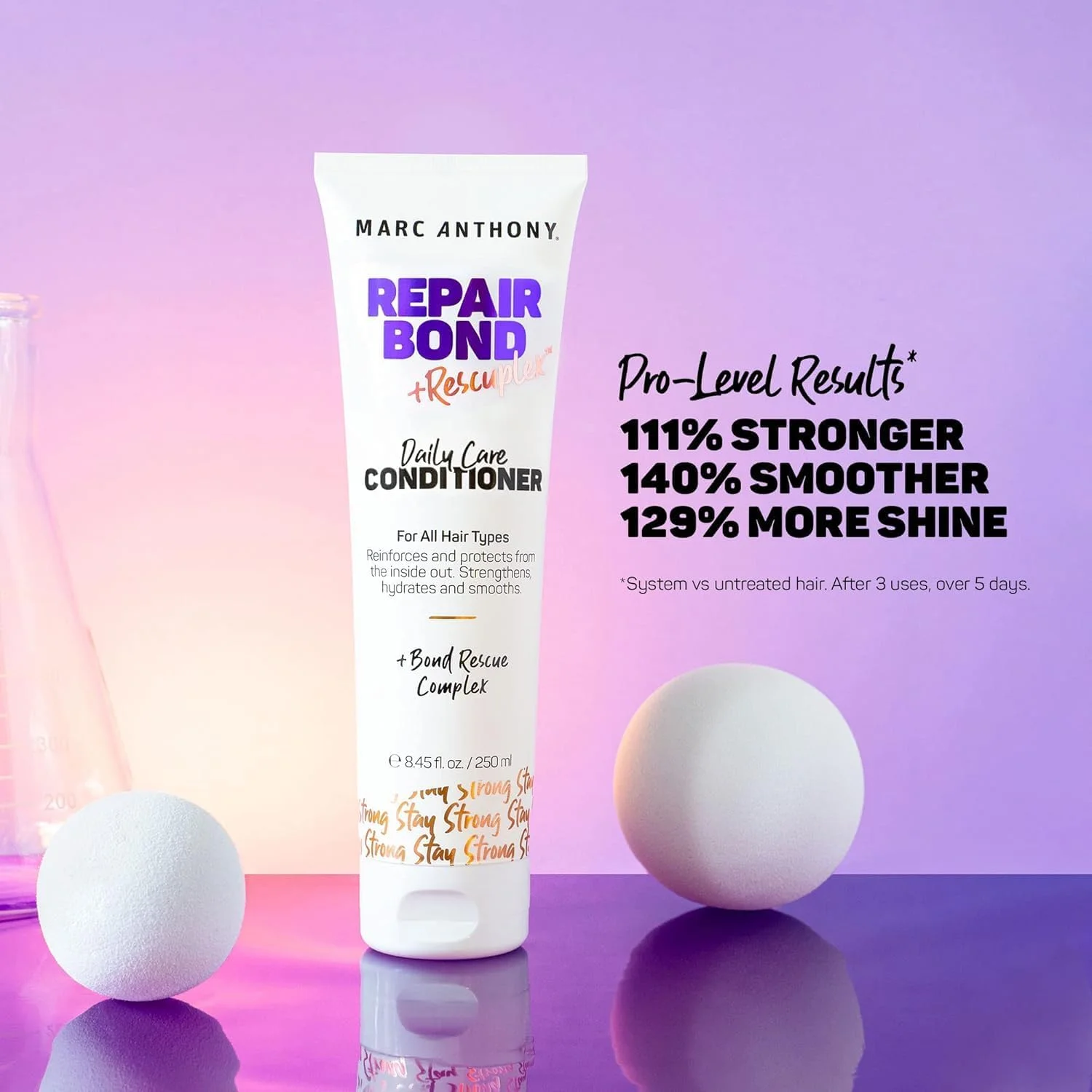 نرم کننده ترمیم کننده پیوند مو مارک آنتونی - ترمیم، تقویت و حفظ پیوندهای داخل مو - از بین برنده وز، موخوره و کاهش شکستگی مو - درمان حرفه ای موهای خشک و آسیب دیده