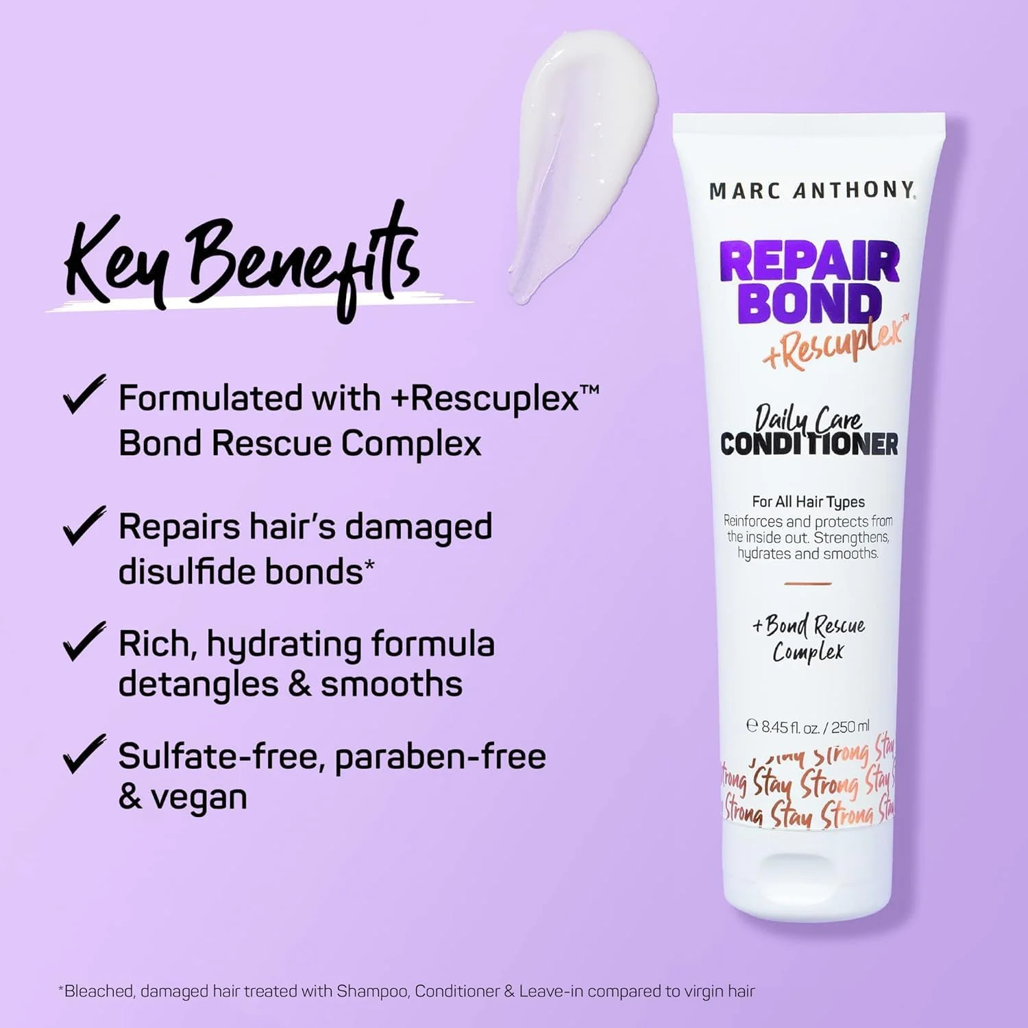 نرم کننده ترمیم کننده پیوند مو مارک آنتونی - ترمیم، تقویت و حفظ پیوندهای داخل مو - از بین برنده وز، موخوره و کاهش شکستگی مو - درمان حرفه ای موهای خشک و آسیب دیده