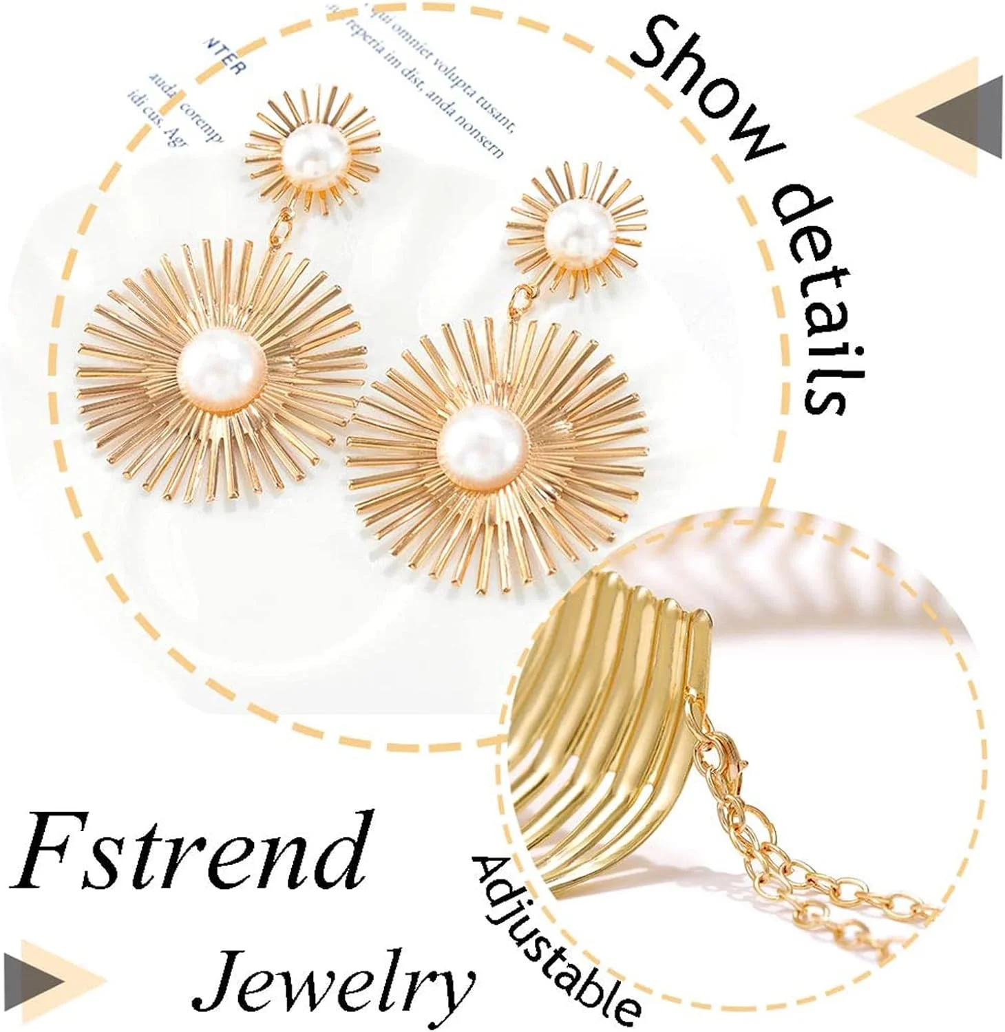 ست گردنبند چوکر آفریقایی Excefore با گوشواره، ست جواهرات زنانه، جواهرات طلایی طرح دندان، مناسب برای مهمانی های بالماسکه و عروسی ست گردنبند چوکر آفریقایی Excefore با گوشواره، ست جواهرات زنانه، جواهرات طلایی طرح دندان، مناسب برای مهمانی های بالماسکه و عروسی