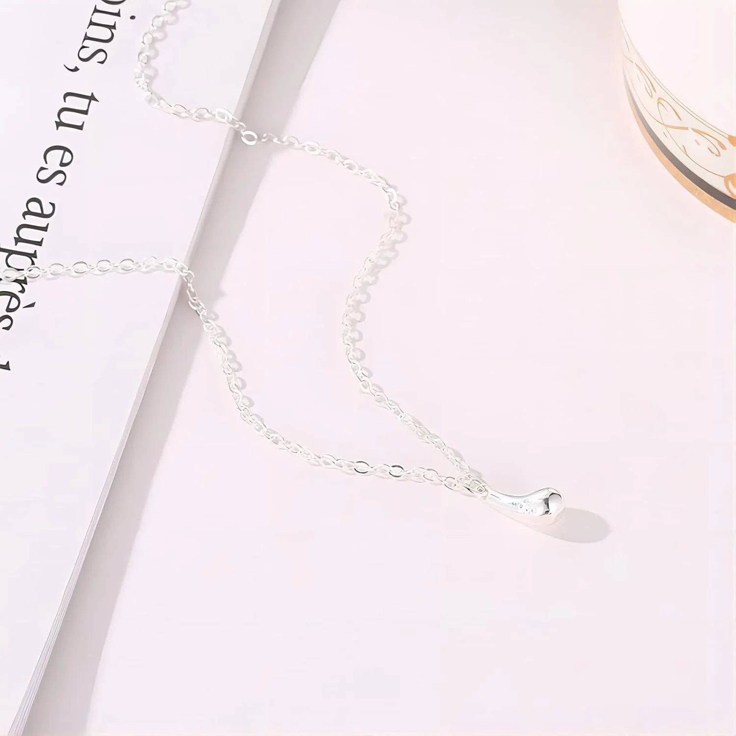 ست جواهرات زنانه، گردنبند زنجیری نقره 925، دستبند، گوشواره، انگشتر، نقره استرلینگ با آویز طرح قطره اشکی براق، هدیه جواهرات برای تولد، روز مادر، روز ولنتاین، دوست دختر، همسر ست جواهرات زنانه، گردنبند زنجیری نقره 925، دستبند، گوشواره، انگشتر، نقره استرلینگ با آویز طرح قطره اشکی براق، هدیه جواهرات برای تولد، روز مادر، روز ولنتاین، دوست دختر، همسر