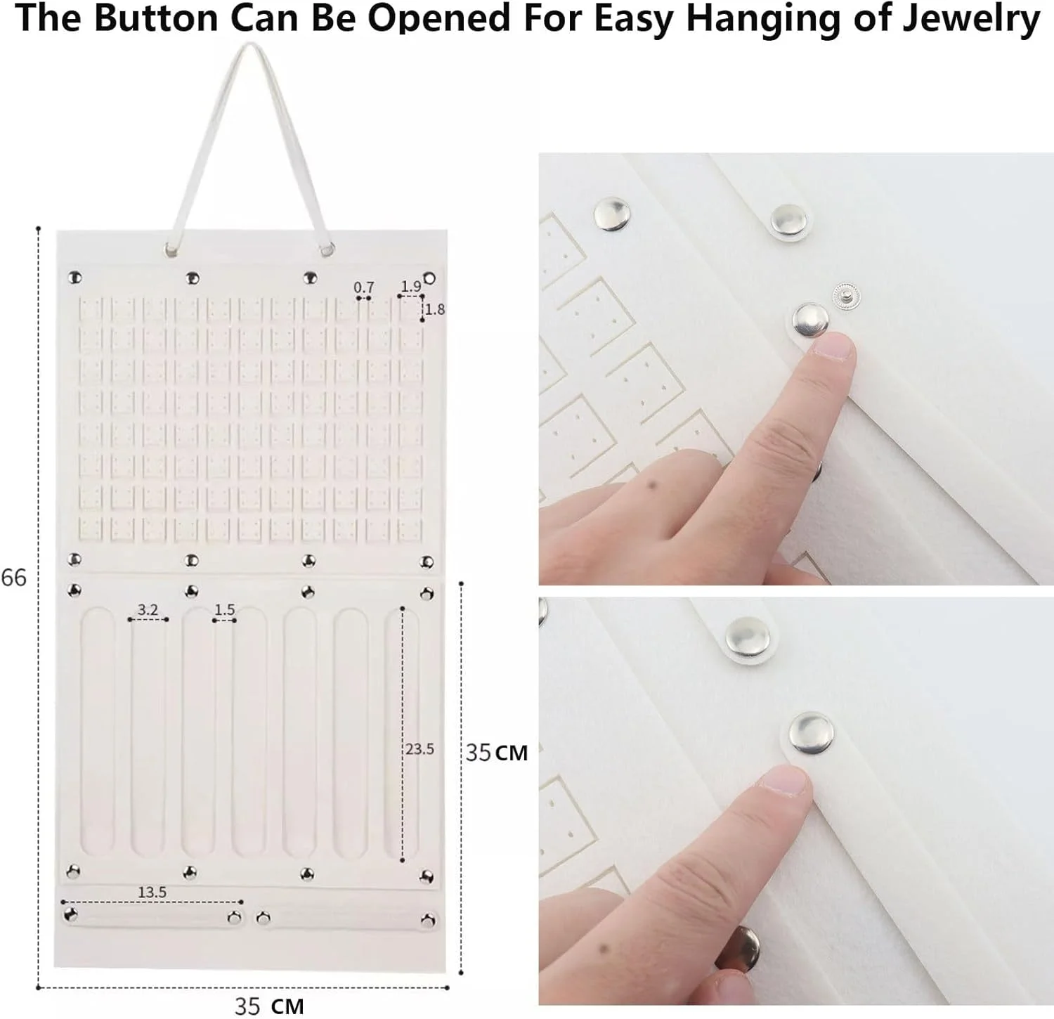 نگهدارنده جواهرات چند منظوره با 20 قلاب فلزی – آویز نمدی برای نگهداری گوشواره، گردنبند، انگشتر، عینک آفتابی و کش مو – تخته نمایش لوازم جانبی نصب شده روی دیوار برای زنان و دختران نگهدارنده جواهرات چند منظوره با 20 قلاب فلزی – آویز نمدی برای نگهداری گوشواره، گردنبند، انگشتر، عینک آفتابی و کش مو – تخته نمایش لوازم جانبی نصب شده روی دیوار برای زنان و دختران