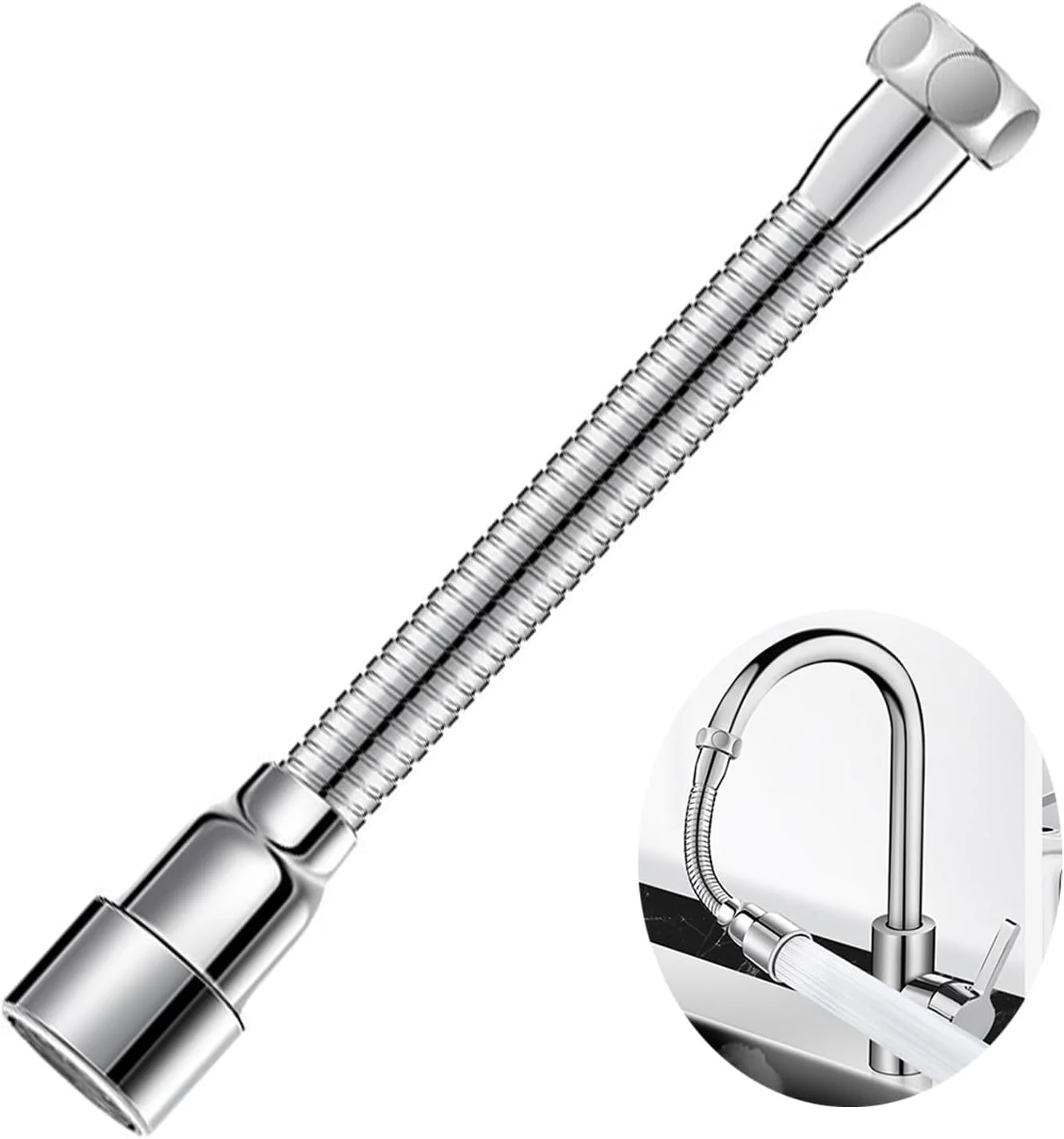 افزایش دهنده شیر آب، سرشیر هواساز، سر دوش چرخشی 360 درجه، افزایش دهنده شیر آب آشپزخانه با 2 حالت 20 سانتی متر، ایده آل برای آشپزخانه، حمام و غیره (بسته 1 عددی) افزایش دهنده شیر آب، سرشیر هواساز، سر دوش چرخشی 360 درجه، افزایش دهنده شیر آب آشپزخانه با 2 حالت 20 سانتی متر، ایده آل برای آشپزخانه، حمام و غیره (بسته 1 عددی)