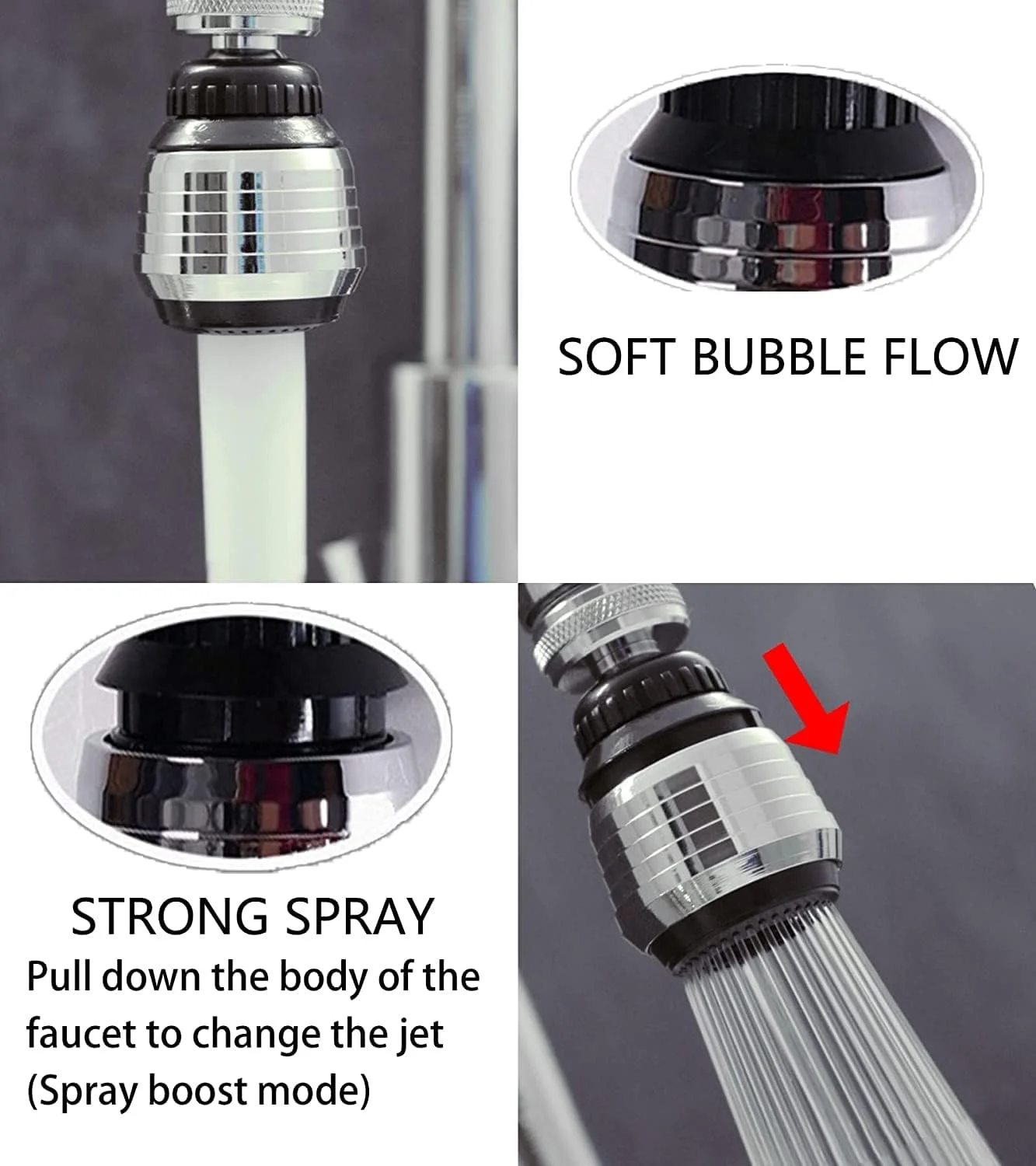 تبدیل شیر آب سینک ظرفشویی، سر اسپری شیر آشپزخانه با چرخش 360 درجه برای شیرهای 21.5 میلی متر و 24 میلی متر، پخش کننده آب شیر با حالت دوگانه مجهز به آداپتور نامنظم برای 16 میلی متر و 22 میلی متر تبدیل شیر آب سینک ظرفشویی، سر اسپری شیر آشپزخانه با چرخش 360 درجه برای شیرهای 21.5 میلی متر و 24 میلی متر، پخش کننده آب شیر با حالت دوگانه مجهز به آداپتور نامنظم برای 16 میلی متر و 22 میلی متر