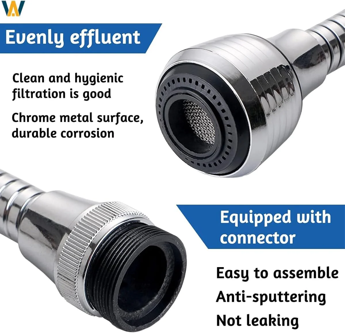 افزایش دهنده شیر آشپزخانه چرخان 360 درجه قهوه ای Arte - نازل ضد پاشش، فیلتر صرفه جویی در آب، آداپتور سر اسپری قابل تنظیم افزایش دهنده شیر آشپزخانه چرخان 360 درجه قهوه ای Arte - نازل ضد پاشش، فیلتر صرفه جویی در آب، آداپتور سر اسپری قابل تنظیم