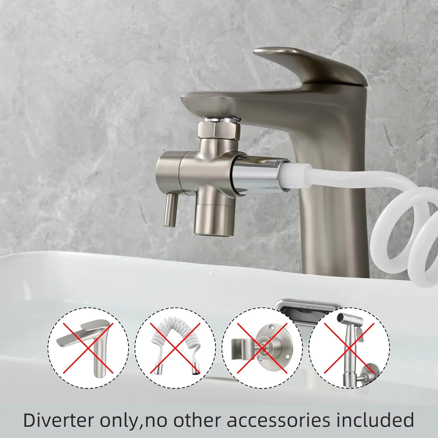 شیر سه راهی برنجی انشعاب سینک تکمولوگ 22 میلی متر برای حمام و آشپزخانه، نیکل برس خورده، SBA021CNA شیر سه راهی برنجی انشعاب سینک تکمولوگ 22 میلی متر برای حمام و آشپزخانه، نیکل برس خورده، SBA021CNA