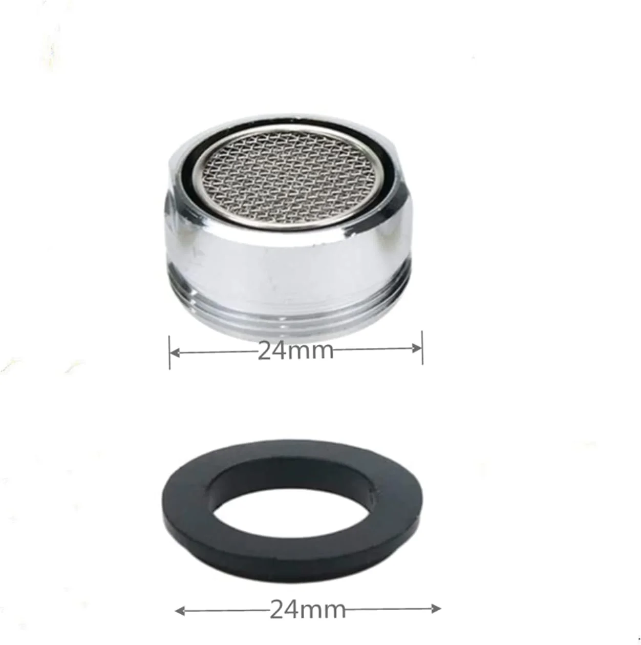 مجموعه 6 عددی سرشیر XUKEKOY با نرخ جریان 2.2 GPM، مناسب برای سینک دستشویی، قطعات جایگزین استاندارد با پوسته برنجی، دارای رزوه نری 15/16 اینچی، فیلتر سرشیر همراه با واشر برای آشپزخانه و حمام