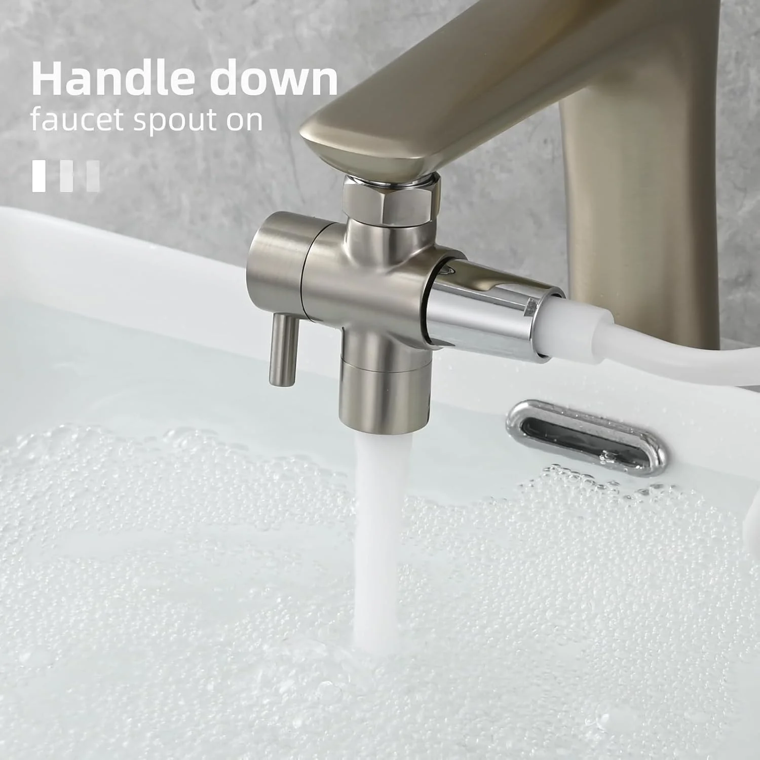 شیر سه راهی برنجی انشعاب سینک تکمولوگ 22 میلی متر برای حمام و آشپزخانه، نیکل برس خورده، SBA021CNA شیر سه راهی برنجی انشعاب سینک تکمولوگ 22 میلی متر برای حمام و آشپزخانه، نیکل برس خورده، SBA021CNA