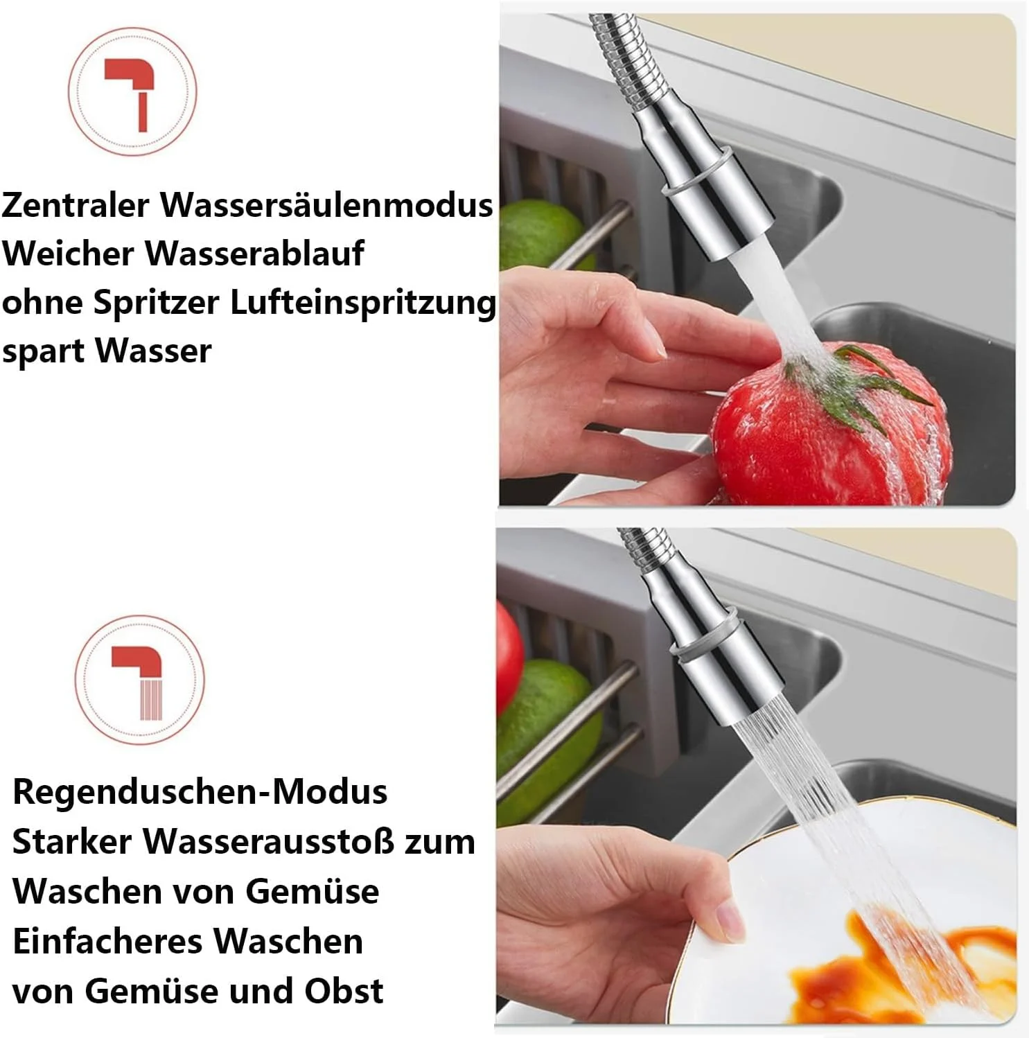 افزایش دهنده شیر آب، سرشیر هواساز، سر دوش چرخشی 360 درجه، افزایش دهنده شیر آب آشپزخانه با 2 حالت 20 سانتی متر، ایده آل برای آشپزخانه، حمام و غیره (بسته 1 عددی) افزایش دهنده شیر آب، سرشیر هواساز، سر دوش چرخشی 360 درجه، افزایش دهنده شیر آب آشپزخانه با 2 حالت 20 سانتی متر، ایده آل برای آشپزخانه، حمام و غیره (بسته 1 عددی)