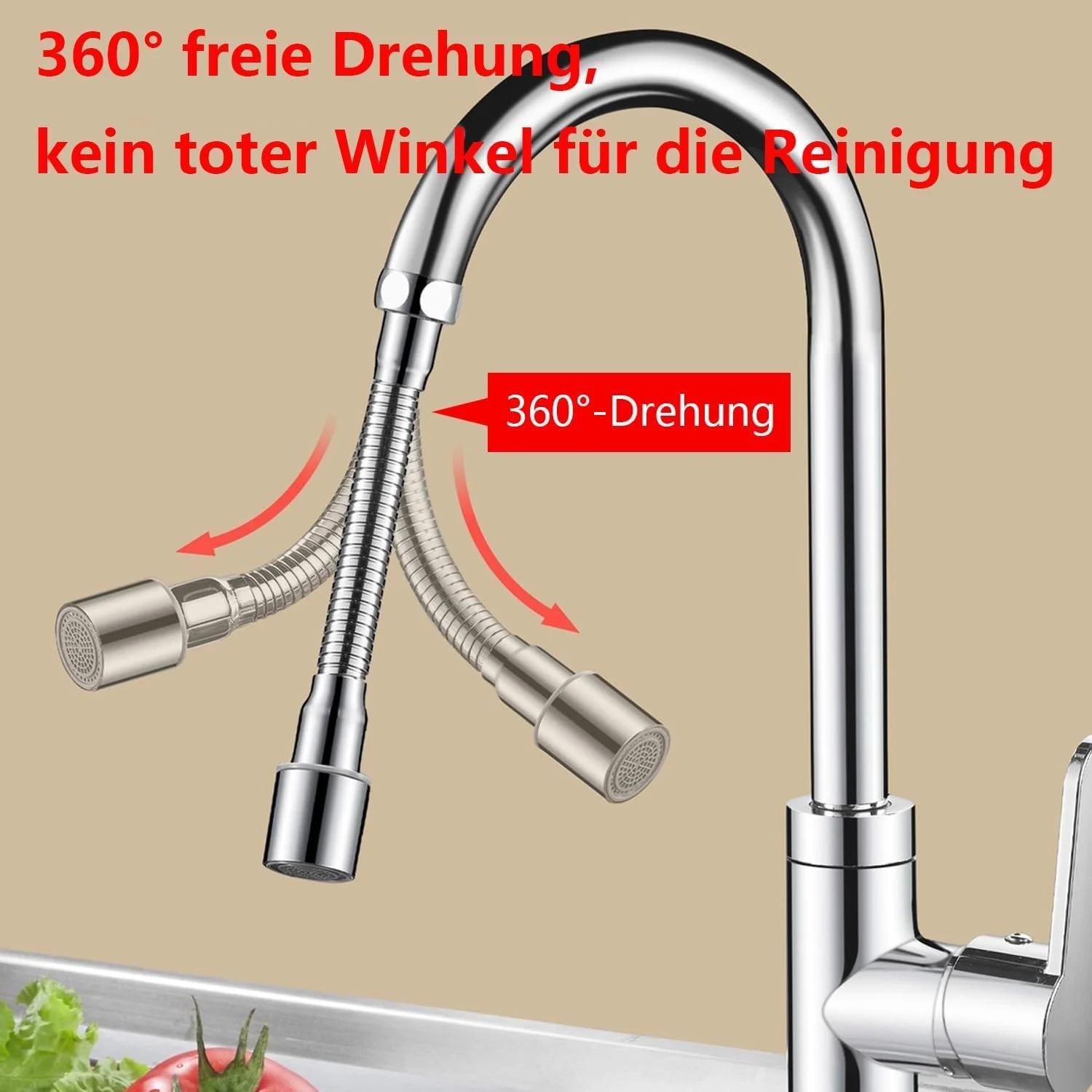 افزایش دهنده شیر آب، سرشیر هواساز، سر دوش چرخشی 360 درجه، افزایش دهنده شیر آب آشپزخانه با 2 حالت 20 سانتی متر، ایده آل برای آشپزخانه، حمام و غیره (بسته 1 عددی) افزایش دهنده شیر آب، سرشیر هواساز، سر دوش چرخشی 360 درجه، افزایش دهنده شیر آب آشپزخانه با 2 حالت 20 سانتی متر، ایده آل برای آشپزخانه، حمام و غیره (بسته 1 عددی)