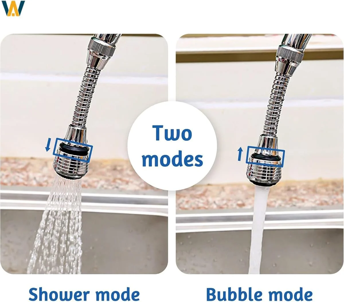 افزایش دهنده شیر آشپزخانه چرخان 360 درجه قهوه ای Arte - نازل ضد پاشش، فیلتر صرفه جویی در آب، آداپتور سر اسپری قابل تنظیم افزایش دهنده شیر آشپزخانه چرخان 360 درجه قهوه ای Arte - نازل ضد پاشش، فیلتر صرفه جویی در آب، آداپتور سر اسپری قابل تنظیم