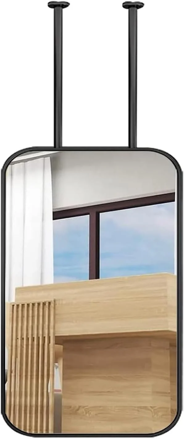 آینه دیواری سقفی XLTFUC، آینه دکوراتیو بزرگ معلق برای حمام، سرویس بهداشتی، ورودی، فروشگاه، هتل (40x60 سانتی متر)