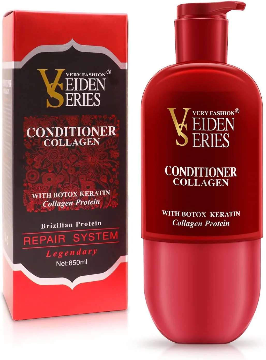 نرم کننده مو وییا پروفشنال سری Veiden حاوی پروتئین کراتین، کلاژن و بوتاکس 850 میلی لیتر