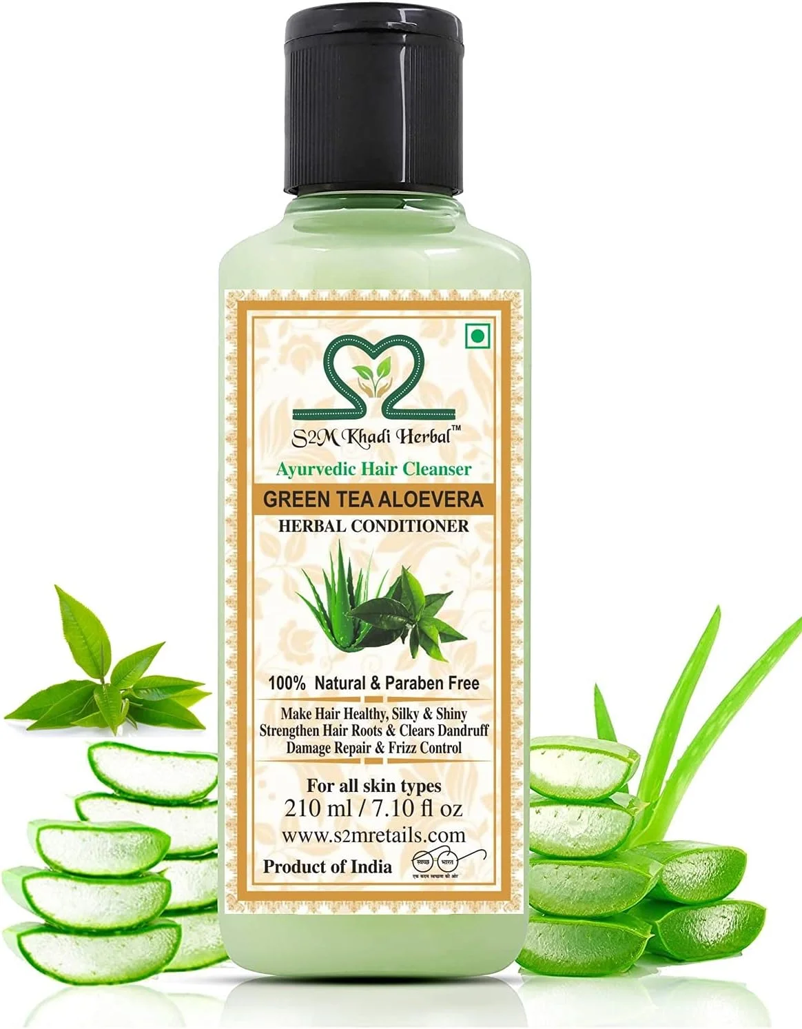 نرم کننده مو چای سبز و آلوئه ورا گیاهی S2M Khadi برای تغذیه، ترمیم آسیب و کنترل ریزش مو 210 میلی لیتر (بسته 5 عددی) نرم کننده مو چای سبز و آلوئه ورا گیاهی S2M Khadi برای تغذیه، ترمیم آسیب و کنترل ریزش مو 210 میلی لیتر (بسته 5 عددی)