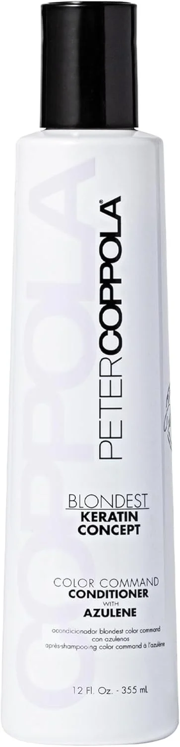 نرم کننده موی بلوند پیتر کوپولا (350 میلی لیتر) - Colour Command حاوی آزولن - نرم کننده بنفش، ایمن برای موهای رنگ شده و کراتینه شده، ترمیم کننده آسیب دیدگی، نرم کننده (350 میلی لیتر) برای استفاده روزانه
