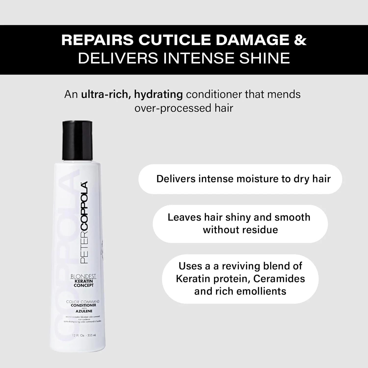 نرم کننده موی بلوند پیتر کوپولا (350 میلی لیتر) - Colour Command حاوی آزولن - نرم کننده بنفش، ایمن برای موهای رنگ شده و کراتینه شده، ترمیم کننده آسیب دیدگی، نرم کننده (350 میلی لیتر) برای استفاده روزانه نرم کننده موی بلوند پیتر کوپولا (350 میلی لیتر) - Colour Command حاوی آزولن - نرم کننده بنفش، ایمن برای موهای رنگ شده و کراتینه شده، ترمیم کننده آسیب دیدگی، نرم کننده (350 میلی لیتر) برای استفاده روزانه