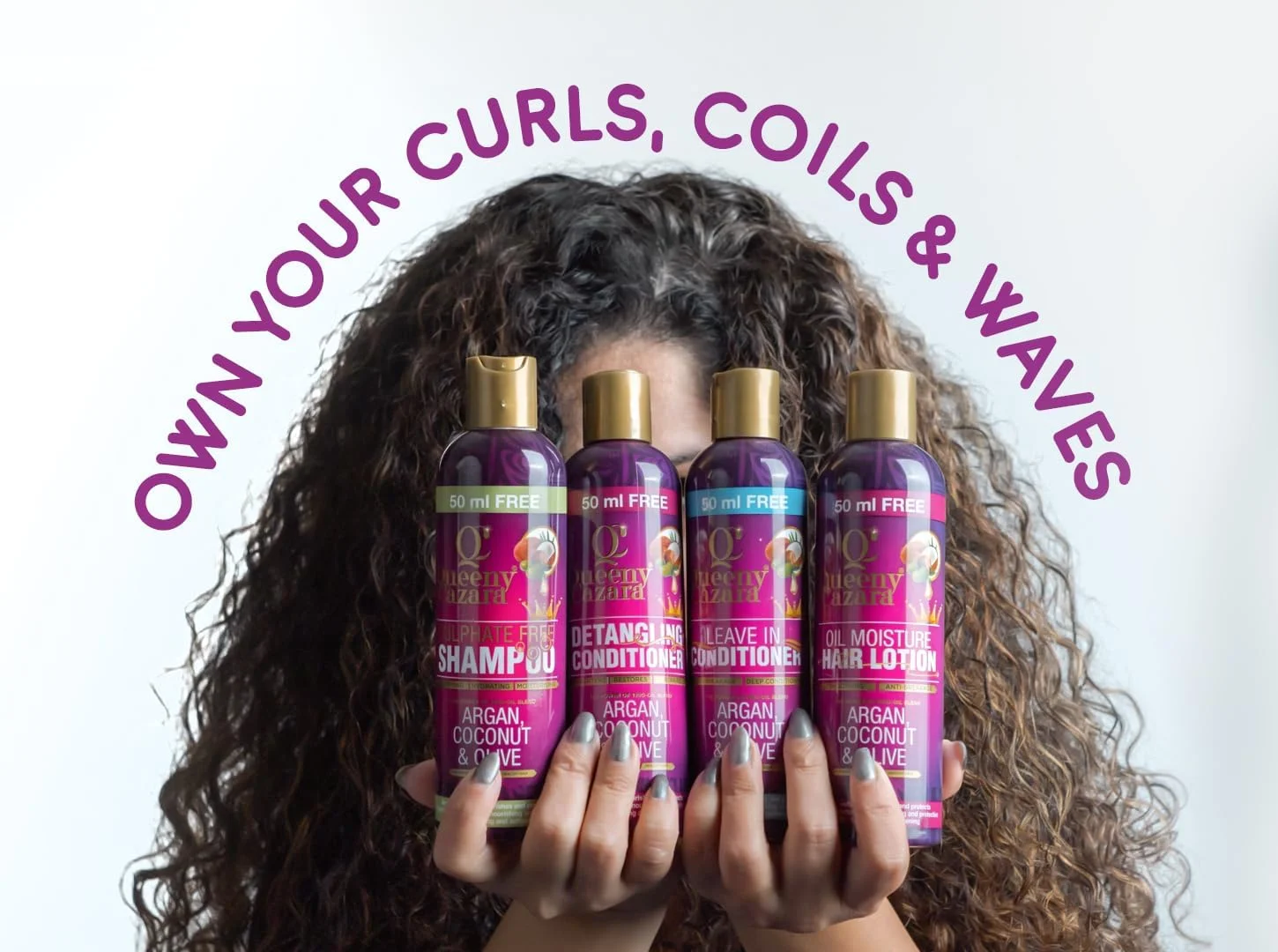 کوئینی کازرا - آرگان نارگیل و زیتون (ترکیب قدرت سه گانه) - نرم کننده مو بدون نیاز به آبکشی 250 میلی لیتر / 8.45 اونس (50 میلی لیتر رایگان) - برای موهای صاف، براق و سالم.