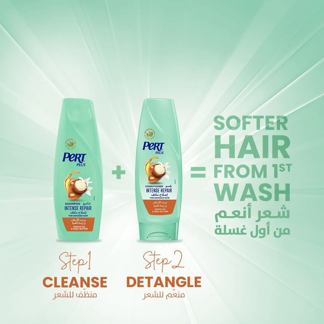 نرم کننده مو ترمیم کننده قوی پرت پلاس حاوی روغن آرگان، 360 میلی لیتر