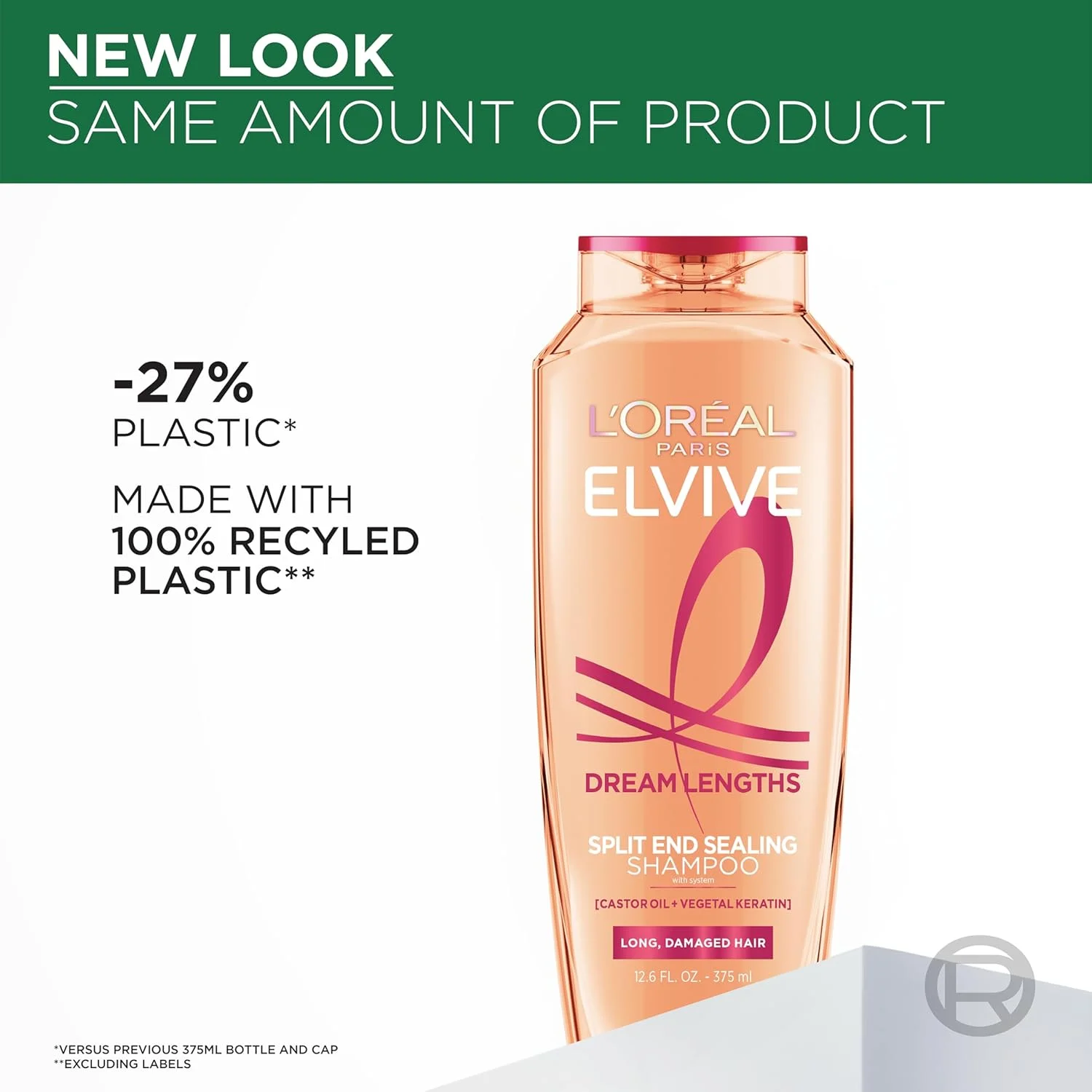 شامپو ترمیم کننده موهای بلند لورآل پاریس Elvive Dream Lengths حاوی روغن کرچک و ویتامین های B3 و B5 برای موهای بلند و آسیب دیده، به طور مشهود آسیب را بدون سنگین کردن مو ترمیم می کند، 375 میلی لیتر شامپو ترمیم کننده موهای بلند لورآل پاریس Elvive Dream Lengths حاوی روغن کرچک و ویتامین های B3 و B5 برای موهای بلند و آسیب دیده، به طور مشهود آسیب را بدون سنگین کردن مو ترمیم می کند، 375 میلی لیتر