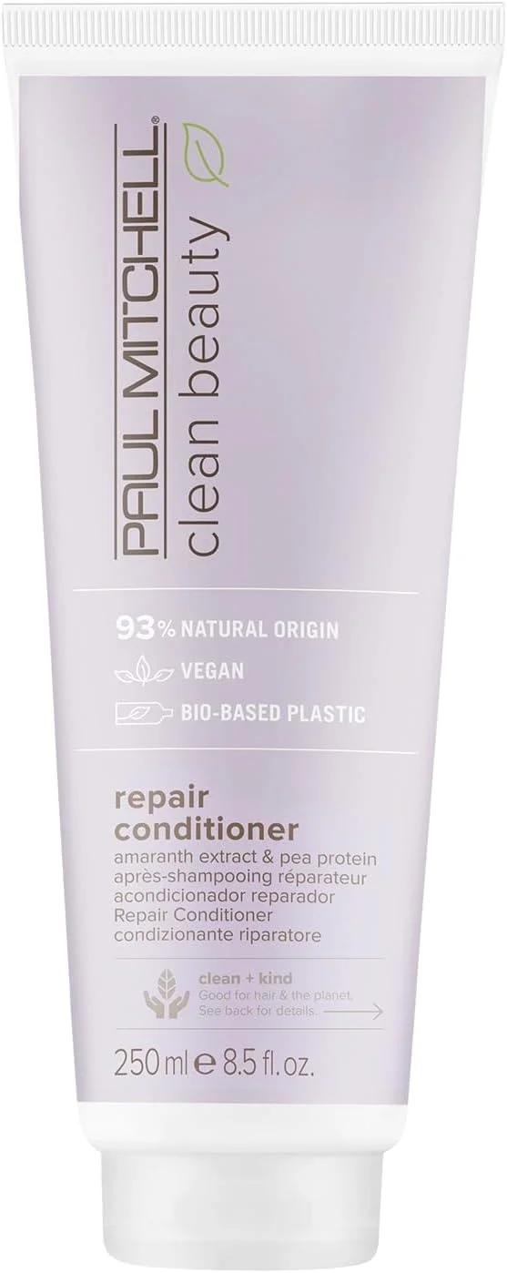 نرم کننده ترمیم کننده مو پل میچل Clean Beauty، تقویت کننده، متعادل کننده رطوبت، برای موهای آسیب دیده و شکننده، 250 میلی لیتر