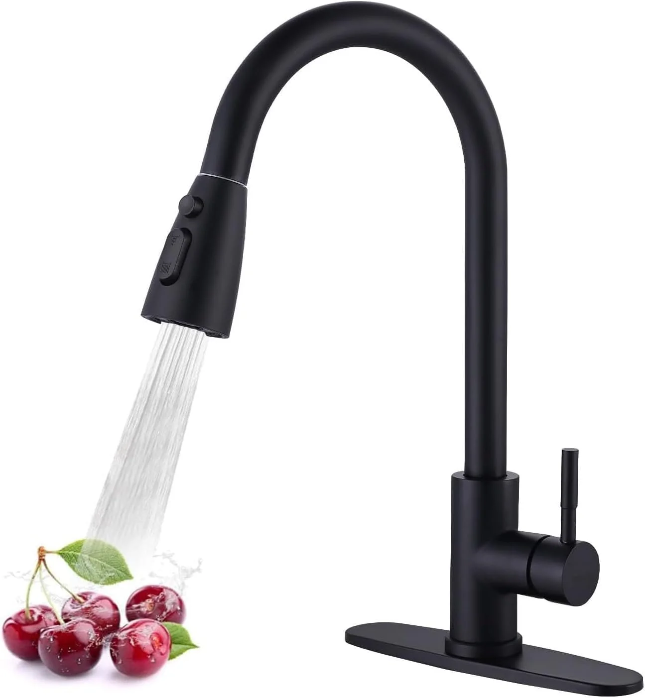 شیر آشپزخانه Diylove با اسپری، شیر سینک ظرفشویی کشویی با 3 حالت آبکاری نیکل برس خورده، میکسر سینک آشپزخانه با چرخش 360 درجه قوس بلند تک حفره RV برای بار کمپر مزرعه، مشکی شیر آشپزخانه Diylove با اسپری، شیر سینک ظرفشویی کشویی با 3 حالت آبکاری نیکل برس خورده، میکسر سینک آشپزخانه با چرخش 360 درجه قوس بلند تک حفره RV برای بار کمپر مزرعه، مشکی