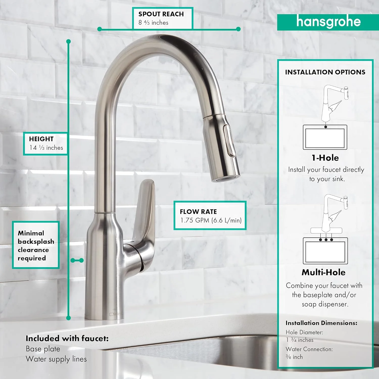 شیر آشپزخانه اهرمی هانسگروهه فوکوس N استیل ضد زنگ، شیرآلات آشپزخانه با علم متحرک، شیر برای سینک ظرفشویی، استیل اپتیک 71801801 شیر آشپزخانه اهرمی هانسگروهه فوکوس N استیل ضد زنگ، شیرآلات آشپزخانه با علم متحرک، شیر برای سینک ظرفشویی، استیل اپتیک 71801801