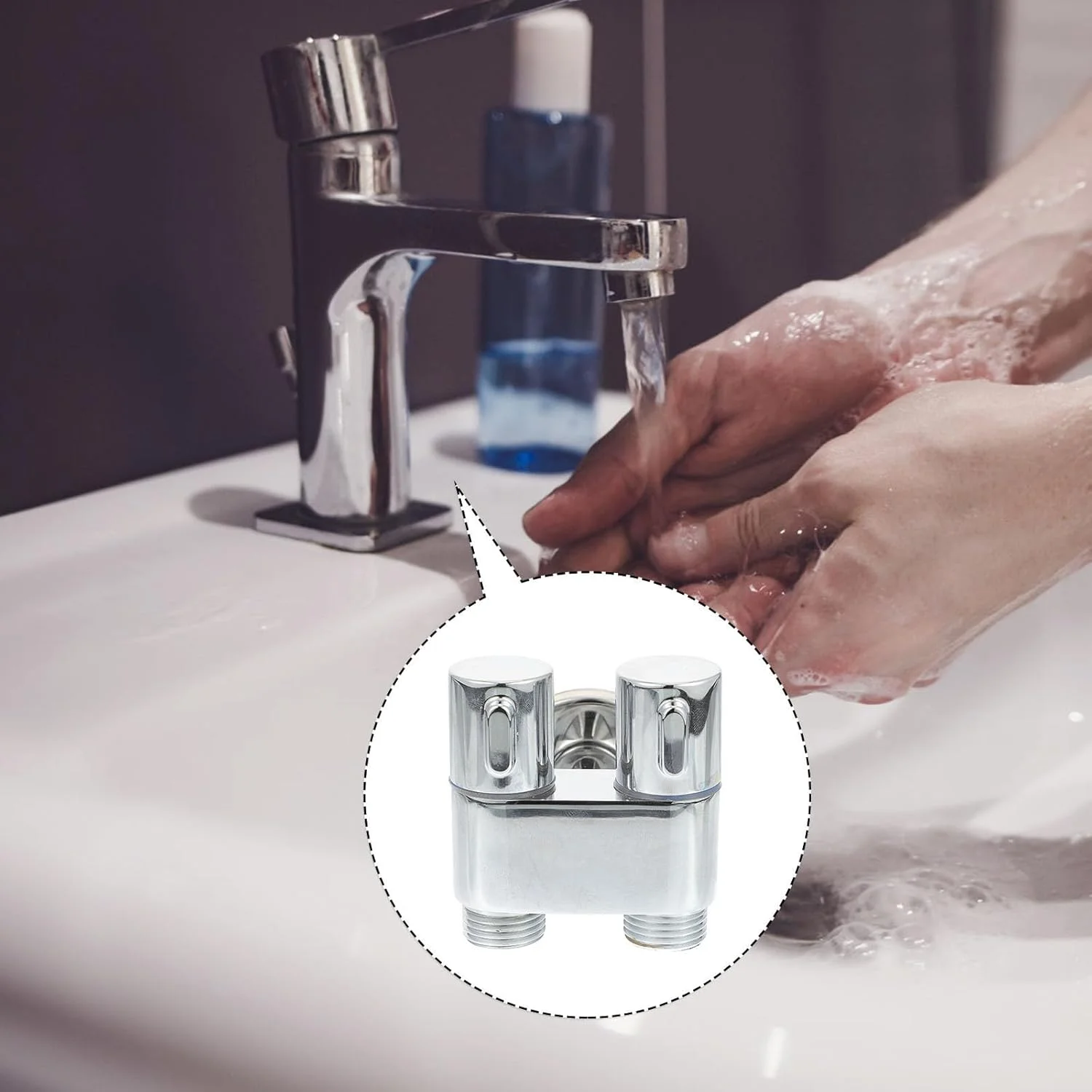 شیر دو منظوره TEHAUX - یک ورودی و دو خروجی، شیر سینک آشپزخانه، شیر حمام، شیر ماشین لباسشویی دو منظوره، شیر زاویه ای توالت، رزوه 4 نقطه + رزوه 4 نقطه 111 شیر دو منظوره TEHAUX - یک ورودی و دو خروجی، شیر سینک آشپزخانه، شیر حمام، شیر ماشین لباسشویی دو منظوره، شیر زاویه ای توالت، رزوه 4 نقطه + رزوه 4 نقطه 111