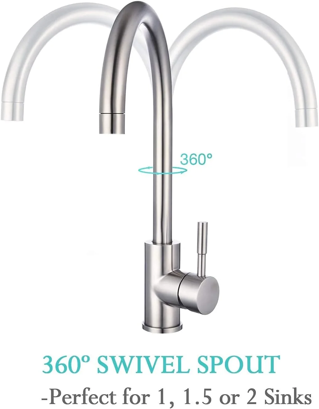 شیر آشپزخانه بینگتی، شیر آب گرم و سرد، شیر اهرمی استیل ضد زنگ برای حمام شیر آشپزخانه بینگتی، شیر آب گرم و سرد، شیر اهرمی استیل ضد زنگ برای حمام