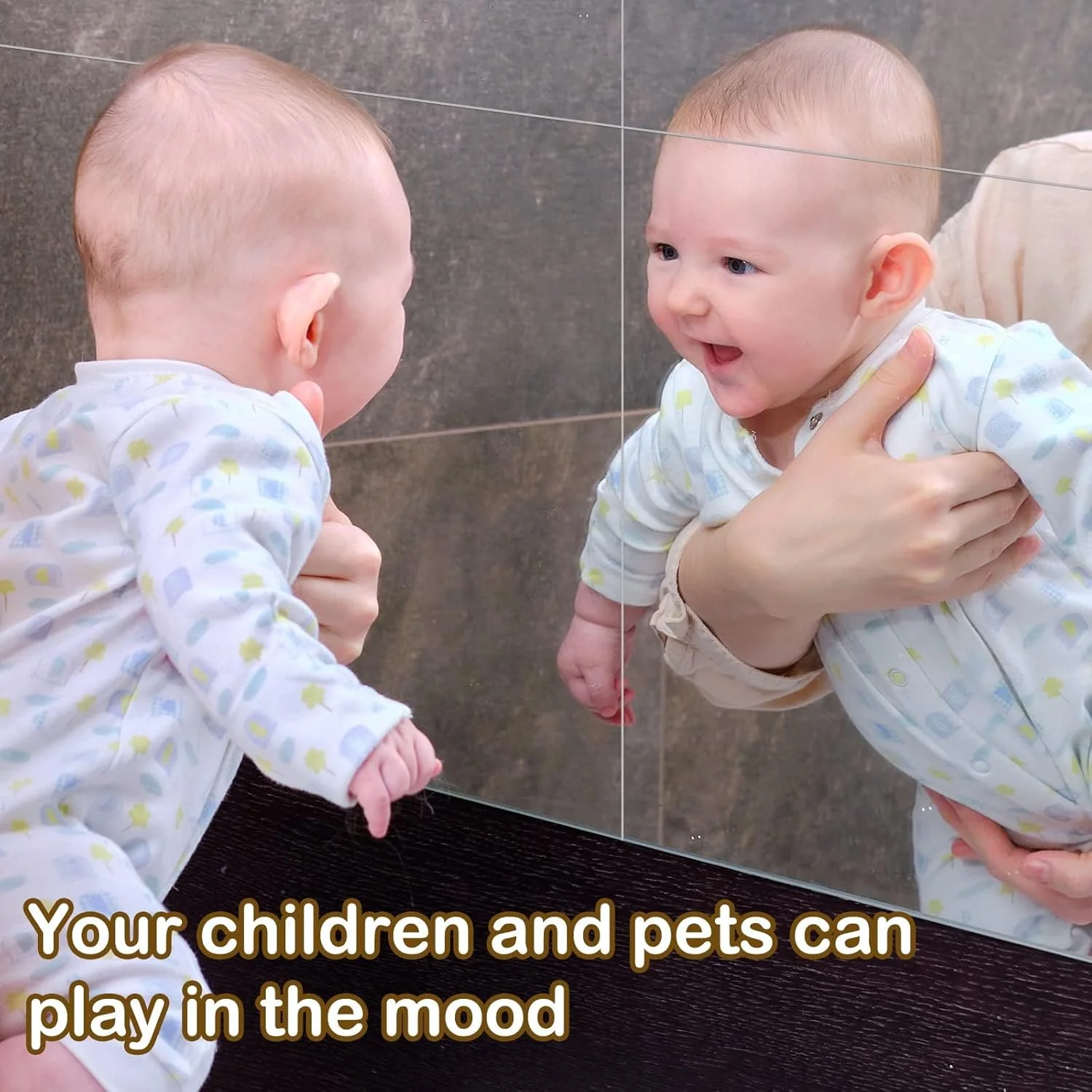 کاشی آینه دیواری تمام قد KASTWAVE، 30x30 سانتی متر، 4 عدد آینه ایمنی اکریلیک غیر شیشه ای برای اتاق بازی کودک، خوابگاه، درب، باشگاه - نصب روی دیوار