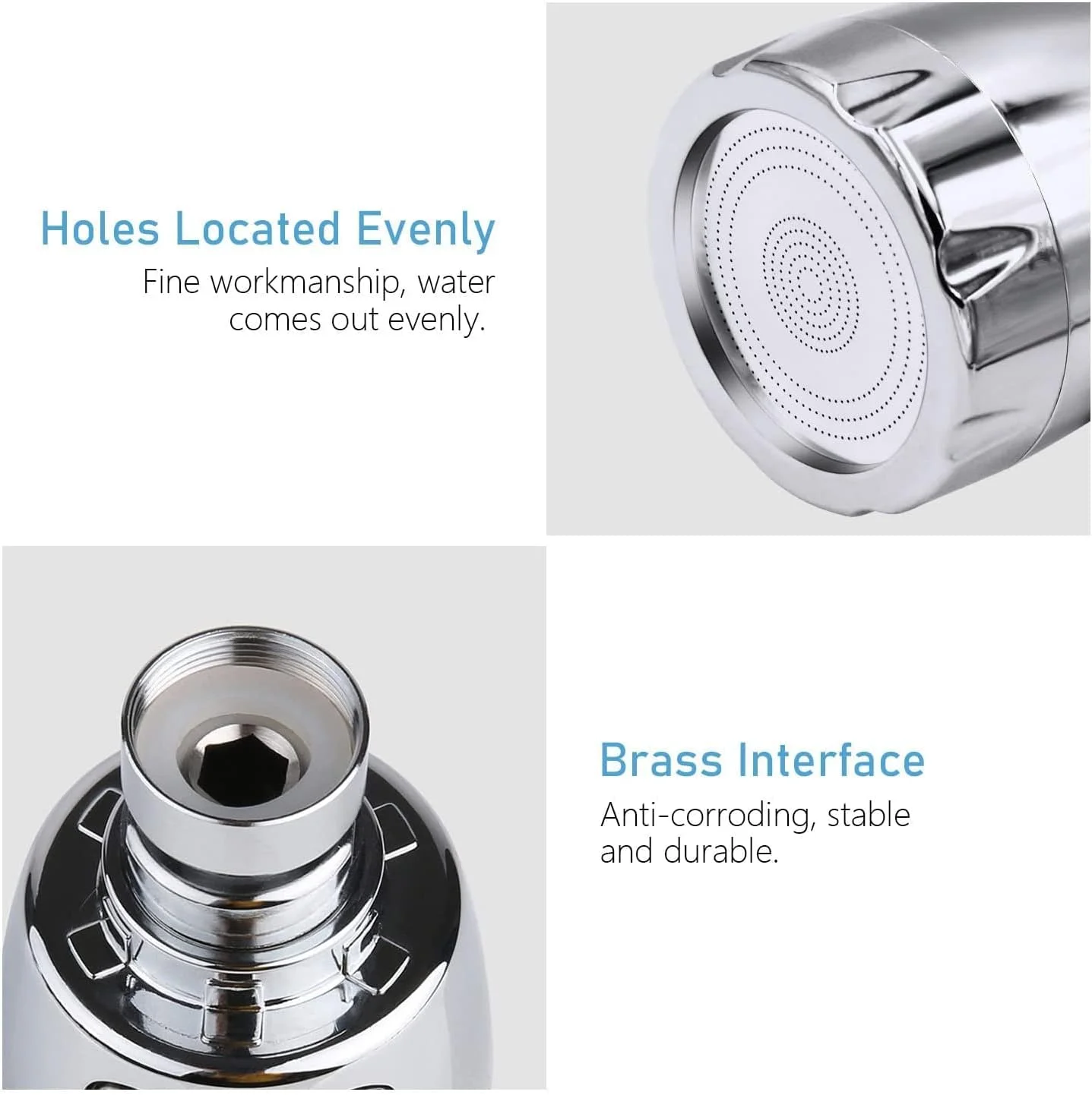 افزایش دهنده شیر آب SYOSI، اتصال اسپری شیر آب، اسپری متحرک شیر آشپزخانه، چرخش 360 درجه ضد پاشش آب صرفه جویی در آب، دوش تقویت کننده، با مجموعه آداپتور جهانی ابزار لوازم جانبی سینک آشپزخانه