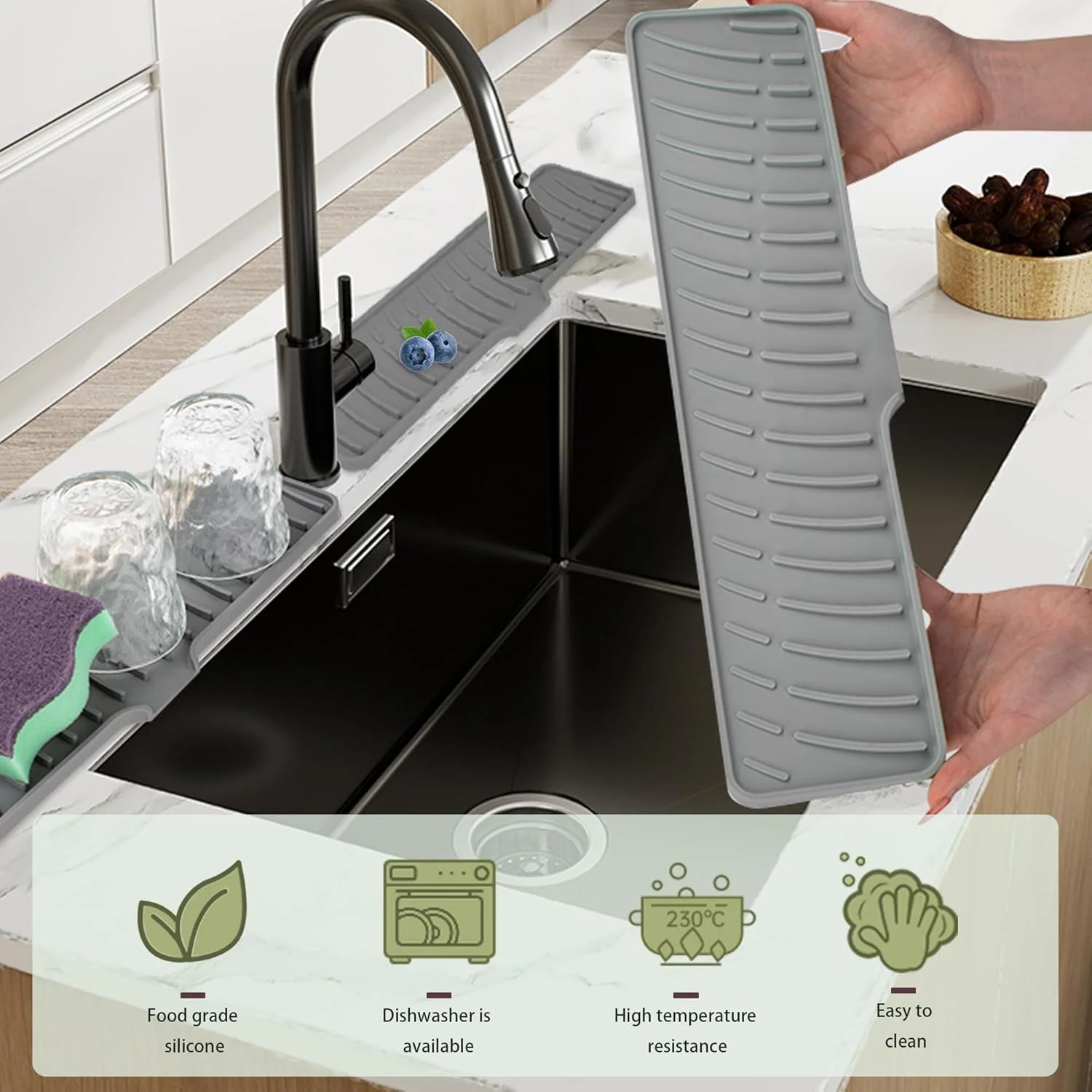 پد سیلیکونی شیرآلات PINKE، محافظ پاشش سینک ظرفشویی، پد آبگیری سیلیکونی دور شیر، سینی قطره گیر دسته شیرآلات، محافظ سینک، پد محافظ پاشش آب شیرآلات توسعه یافته برای پیشخوان پد سیلیکونی شیرآلات PINKE، محافظ پاشش سینک ظرفشویی، پد آبگیری سیلیکونی دور شیر، سینی قطره گیر دسته شیرآلات، محافظ سینک، پد محافظ پاشش آب شیرآلات توسعه یافته برای پیشخوان