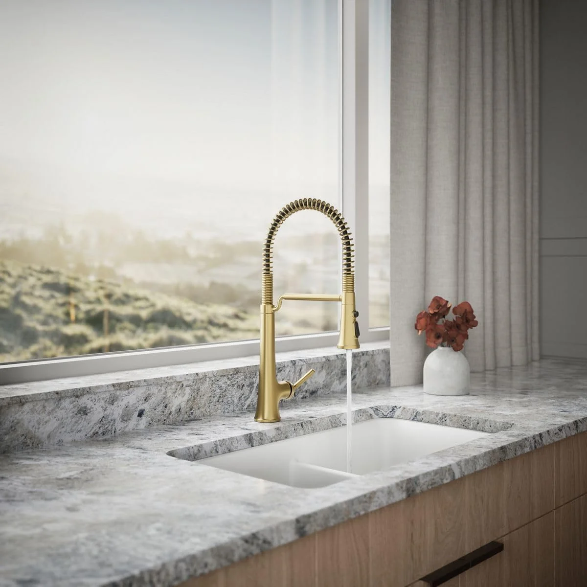 شیر ظرفشویی آشپزخانه KOHLER K-23765-2MB مدل Tone، رنگ برنجی مدرن براق شیر ظرفشویی آشپزخانه KOHLER K-23765-2MB مدل Tone، رنگ برنجی مدرن براق