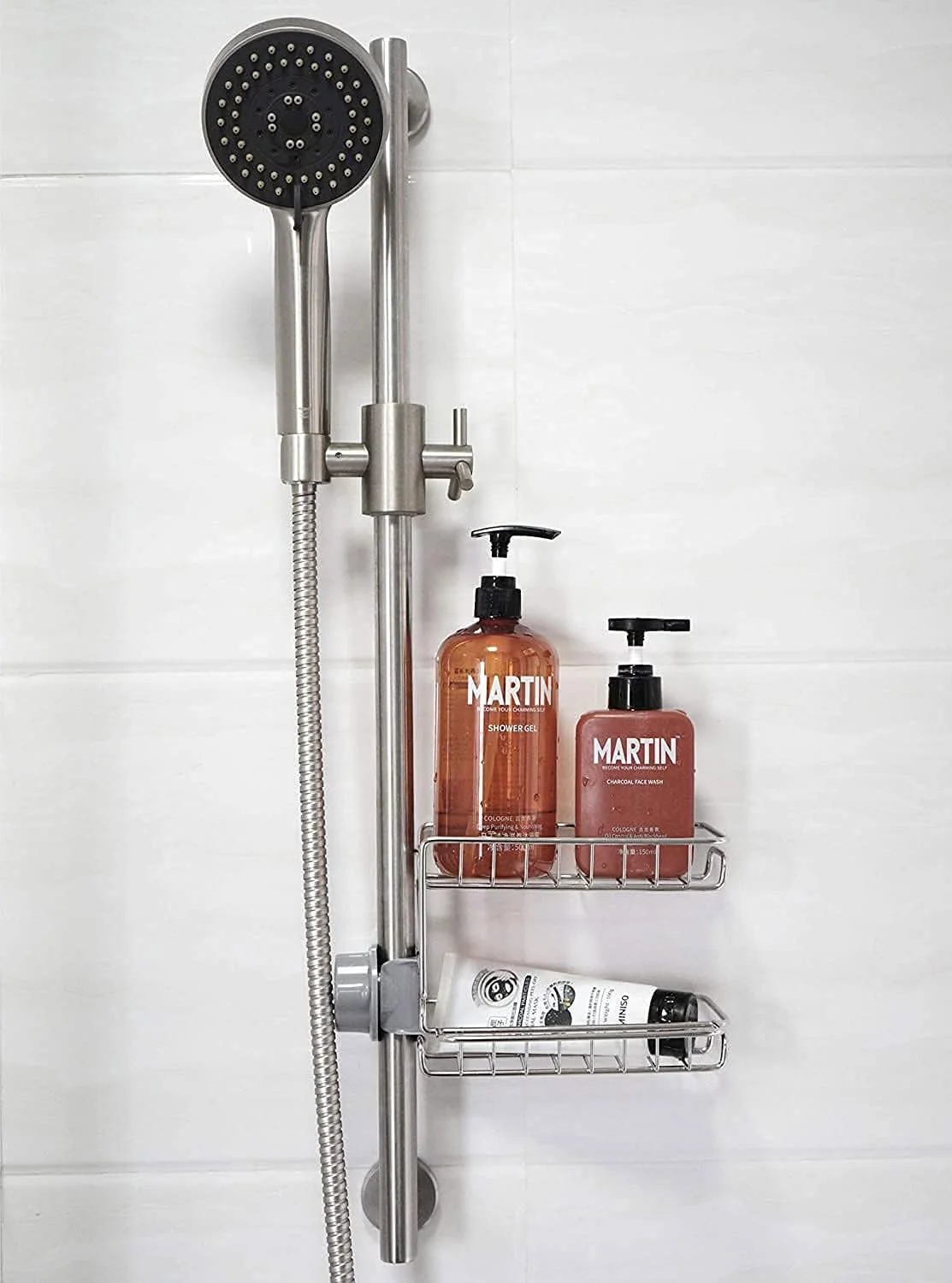 نگهدارنده اسکاچ سینک ظرفشویی استیل ضد زنگ SKEIDO، قفسه دوش، جا صابونی، سازمان دهنده سینک برای حمام یا آشپزخانه نگهدارنده اسکاچ سینک ظرفشویی استیل ضد زنگ SKEIDO، قفسه دوش، جا صابونی، سازمان دهنده سینک برای حمام یا آشپزخانه