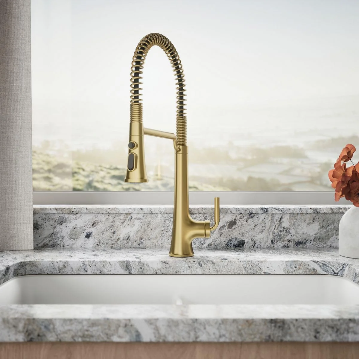 شیر ظرفشویی آشپزخانه KOHLER K-23765-2MB مدل Tone، رنگ برنجی مدرن براق شیر ظرفشویی آشپزخانه KOHLER K-23765-2MB مدل Tone، رنگ برنجی مدرن براق