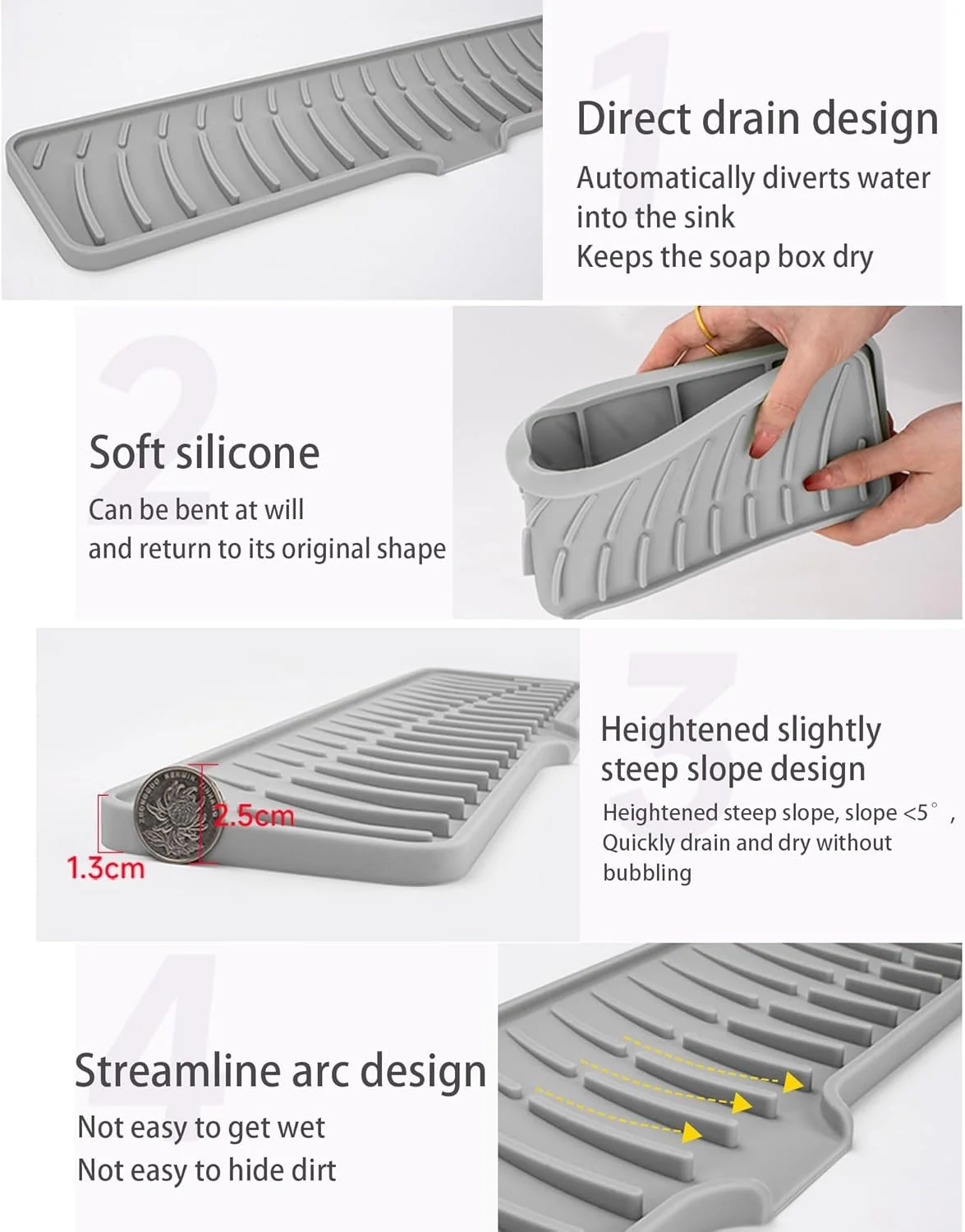 پد سیلیکونی شیرآلات PINKE، محافظ پاشش سینک ظرفشویی، پد آبگیری سیلیکونی دور شیر، سینی قطره گیر دسته شیرآلات، محافظ سینک، پد محافظ پاشش آب شیرآلات توسعه یافته برای پیشخوان پد سیلیکونی شیرآلات PINKE، محافظ پاشش سینک ظرفشویی، پد آبگیری سیلیکونی دور شیر، سینی قطره گیر دسته شیرآلات، محافظ سینک، پد محافظ پاشش آب شیرآلات توسعه یافته برای پیشخوان